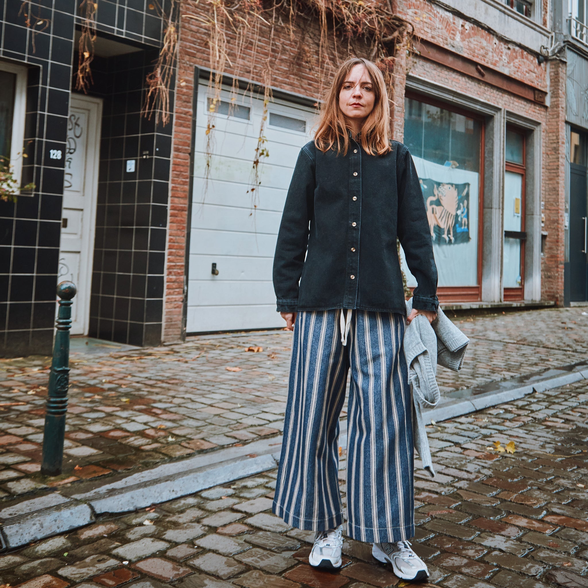 Pantalon adulte Santal Rayures Bleues