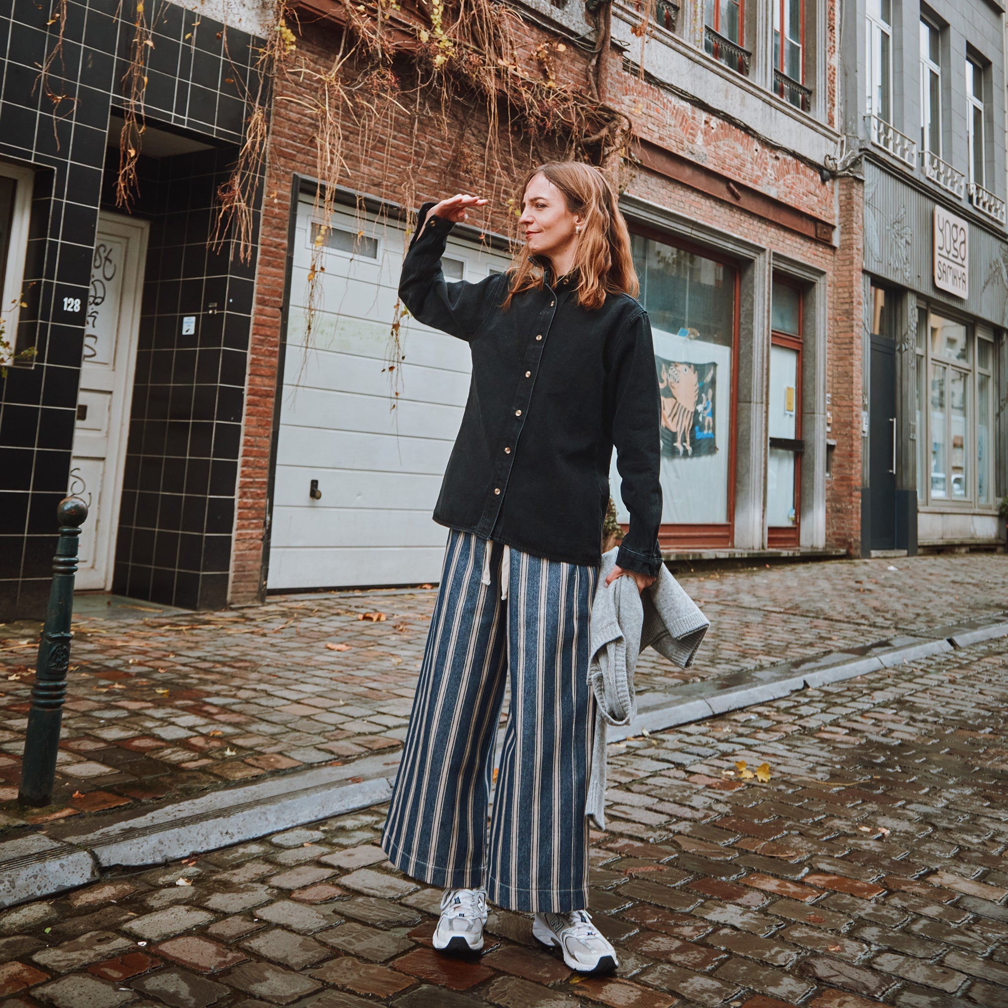 Pantalon adulte Santal Rayures Bleues