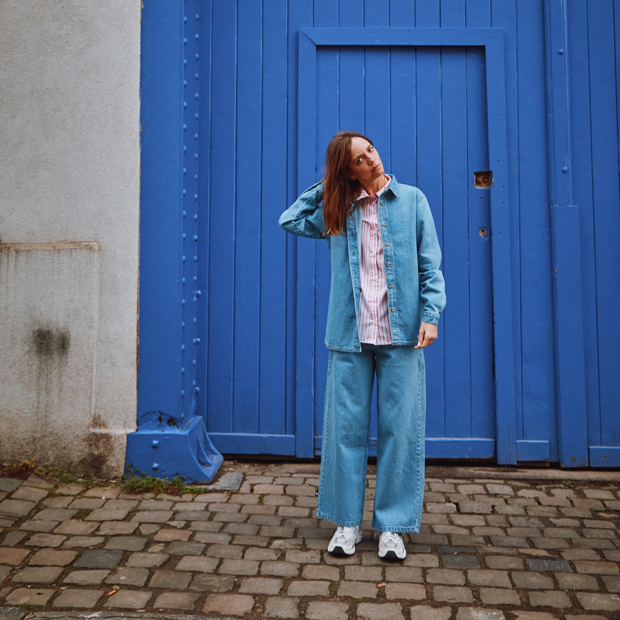 Adult blouse Capucine Light Blue