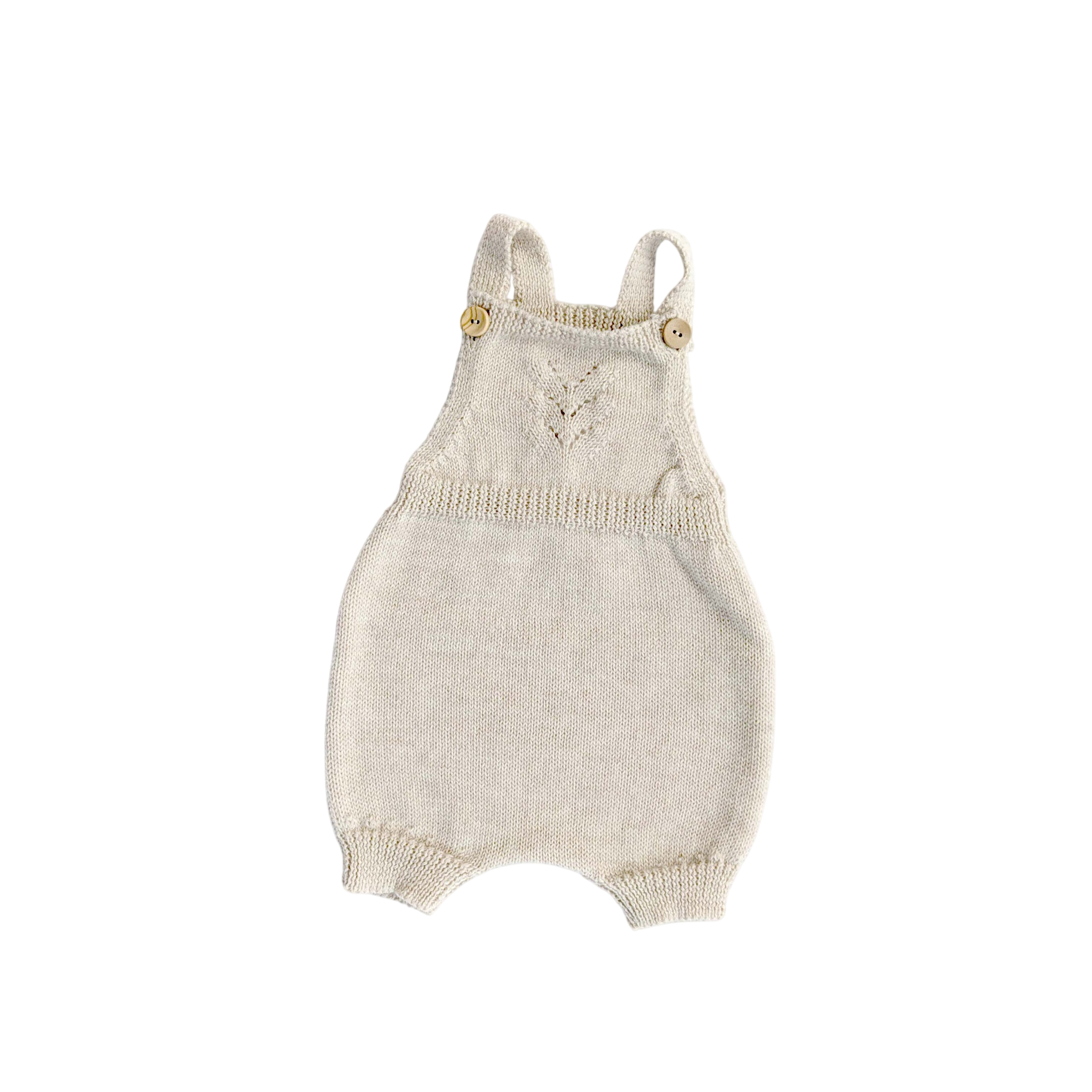 Baby dungarees merino wool nature