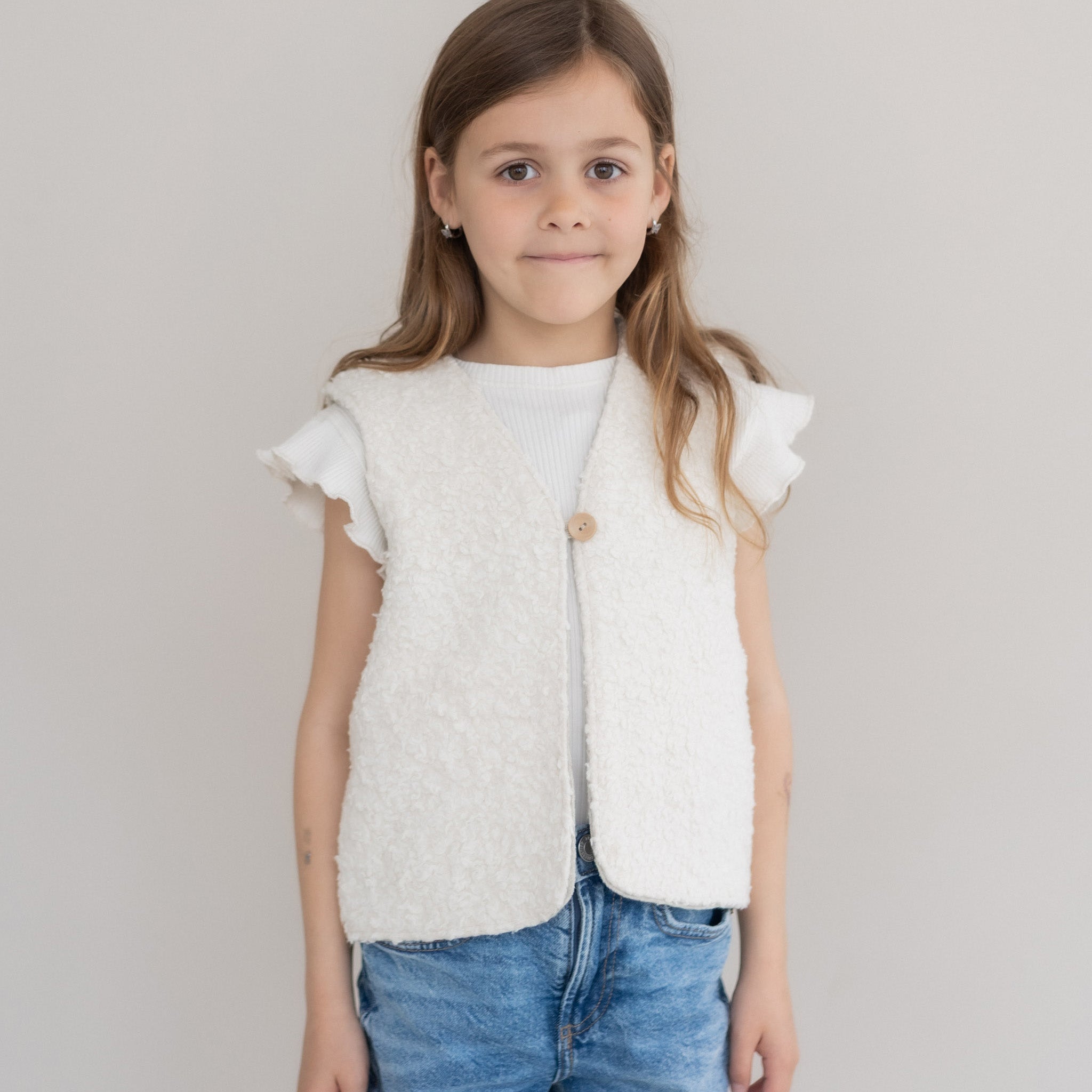 Teddy vest woolwalk nature