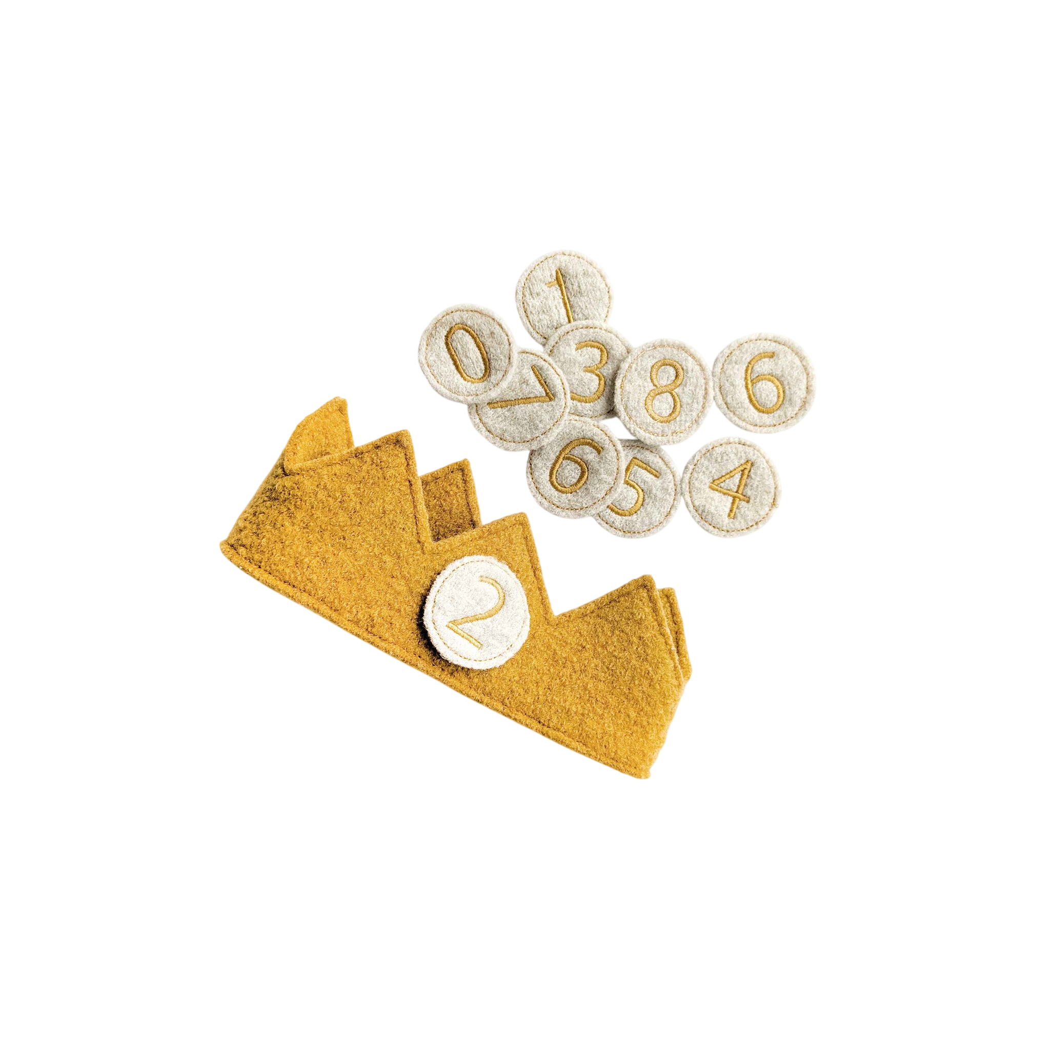 Birthday crown merino wool curry