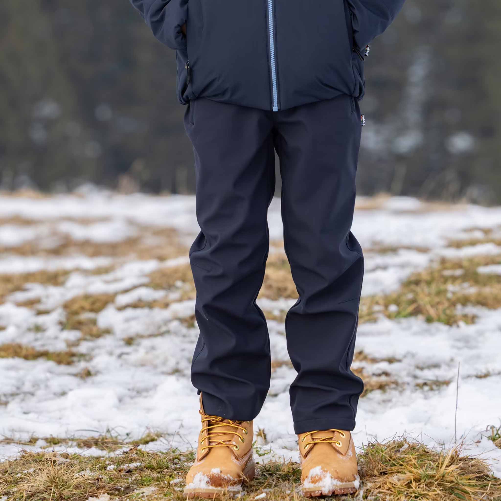 Kids Ada Soft Shell Pants Dark Navy