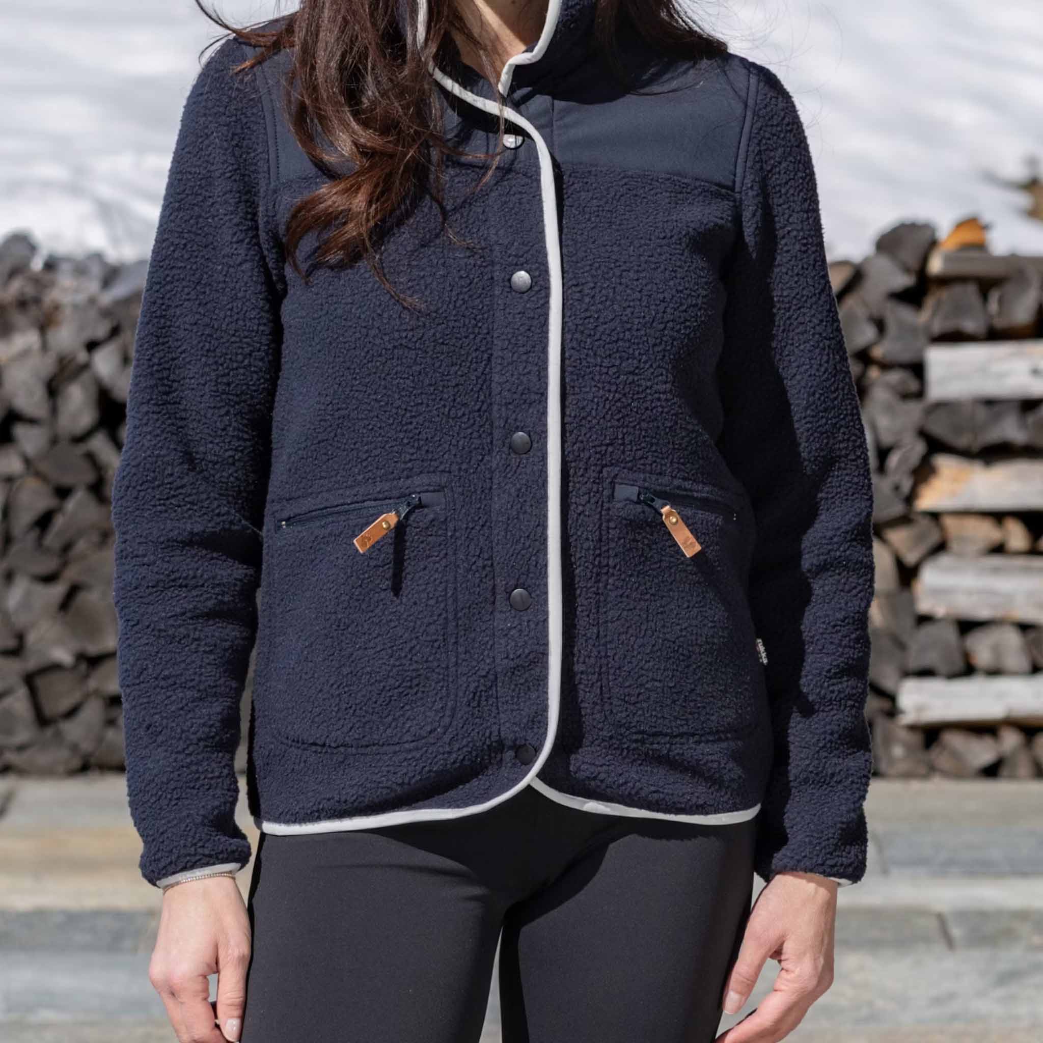 Frauen Jacke Sherpa Anisa dark navy
