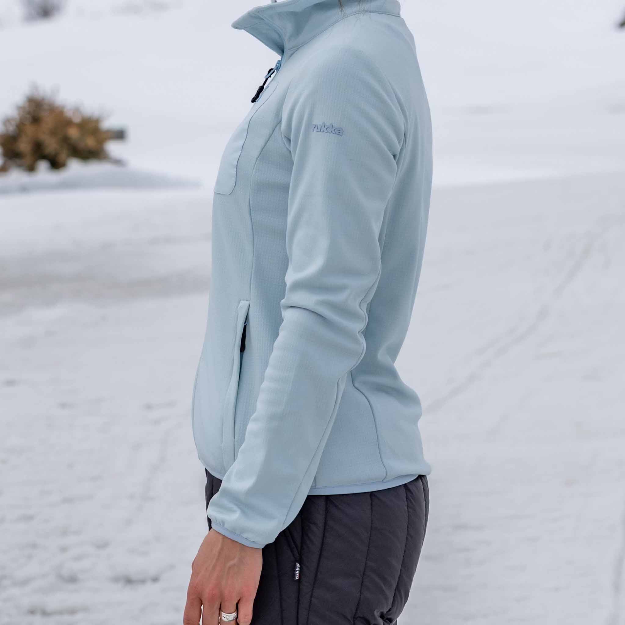 Frauen Jacke Annie Midlayer Waffel ice water