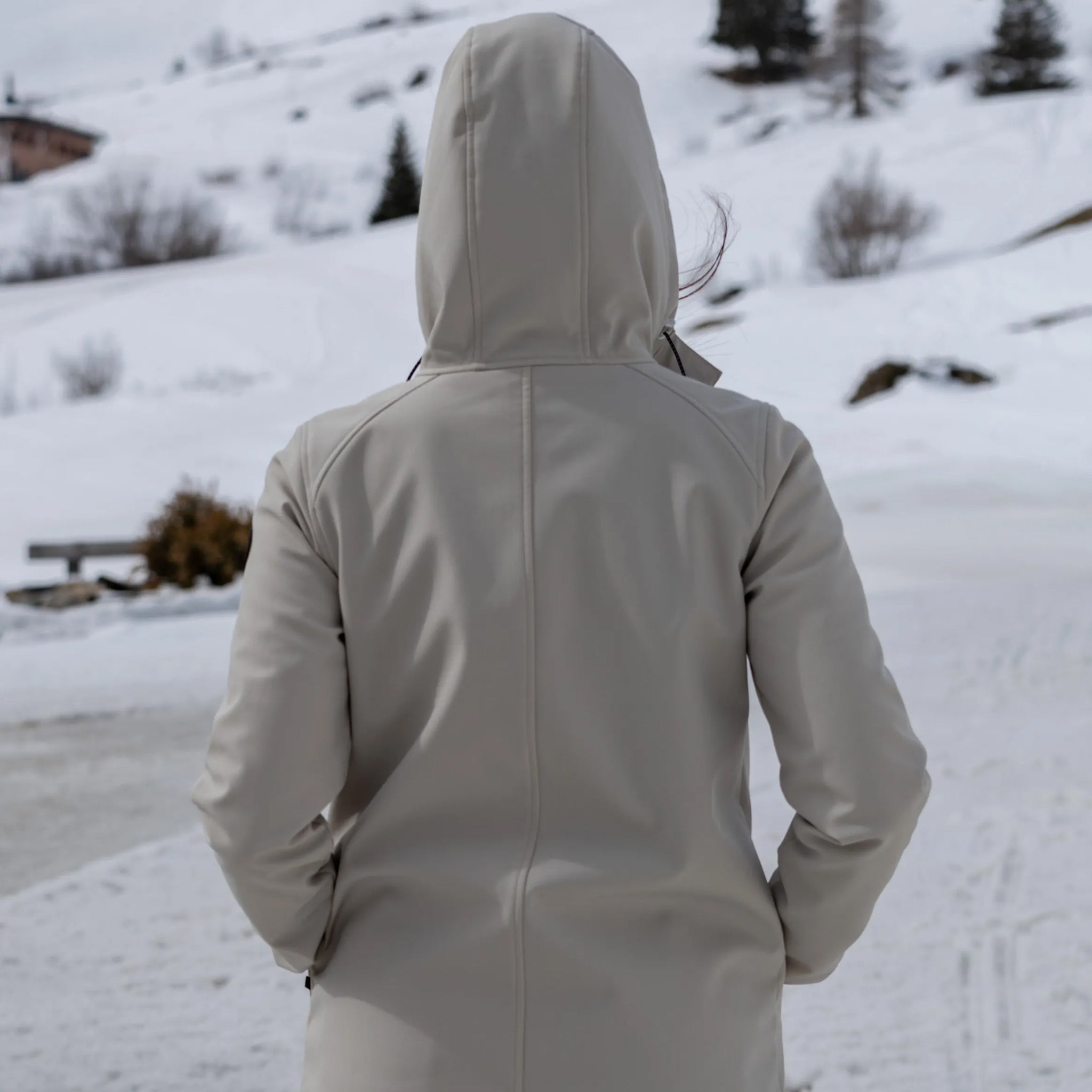 Frauen Mantel Astrid Soft Shell silver lining