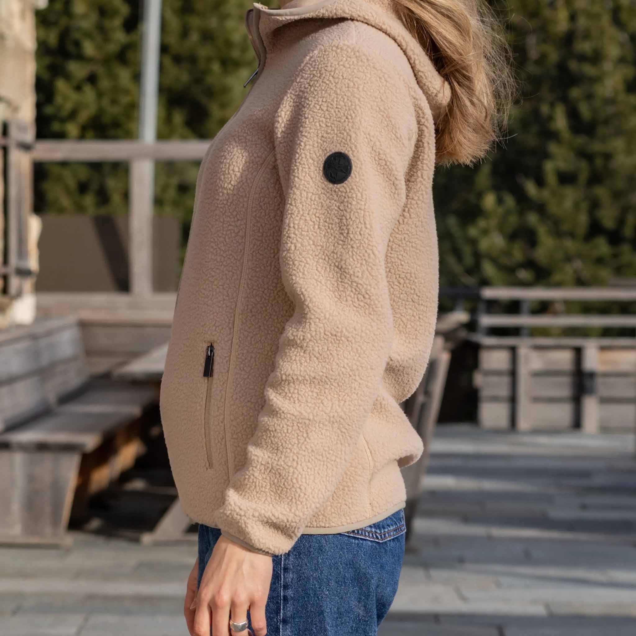 Femmes Bee Sherpa veste oxford tan