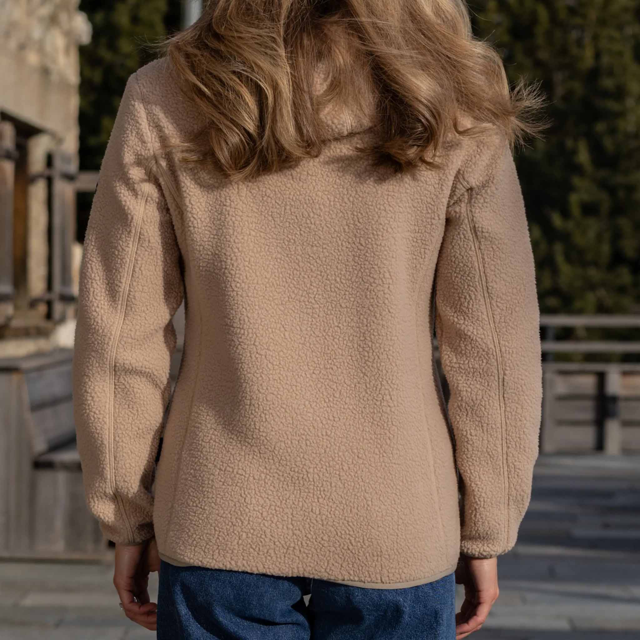 Femmes Bee Sherpa veste oxford tan