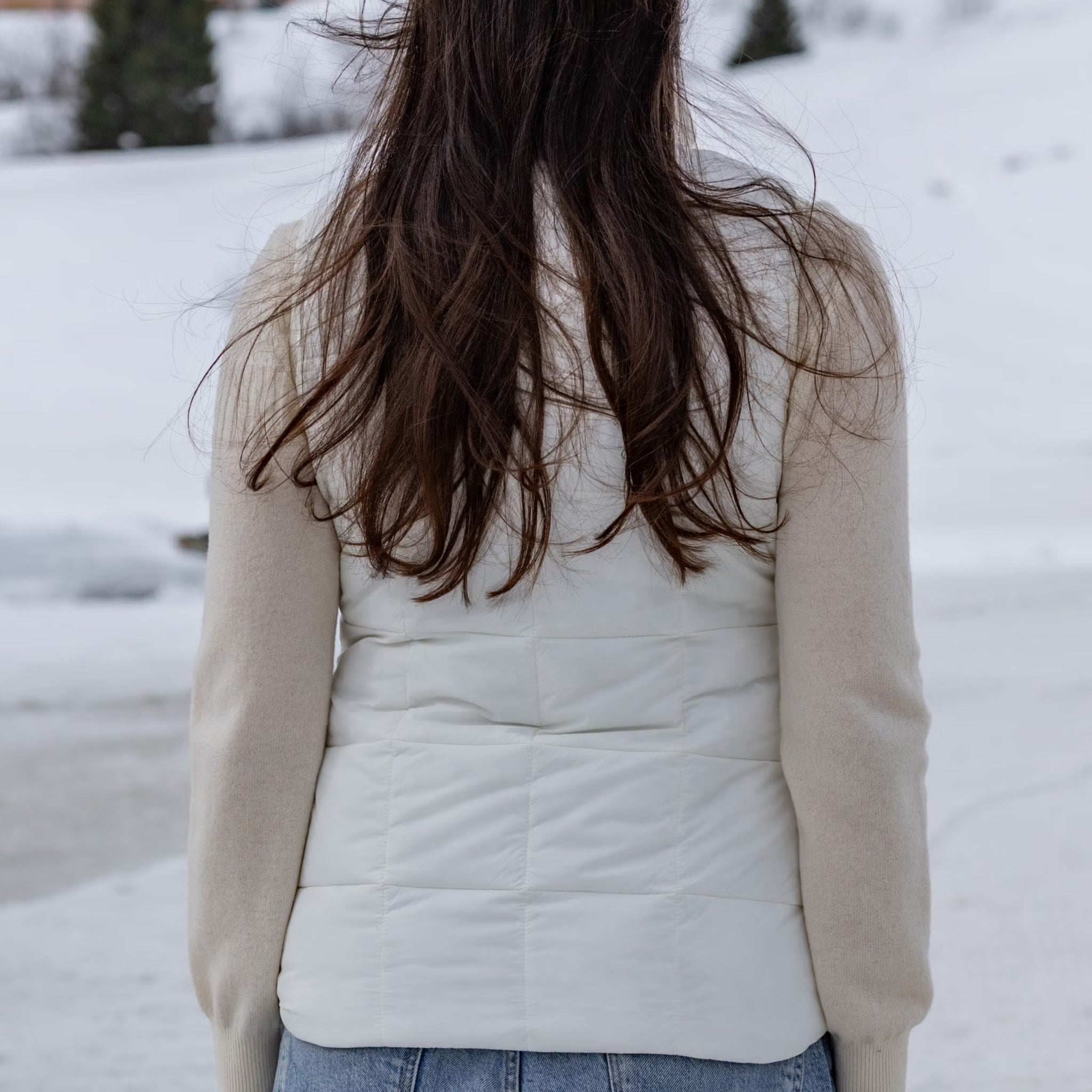 Frauen Weste Thermo Betty off white egret