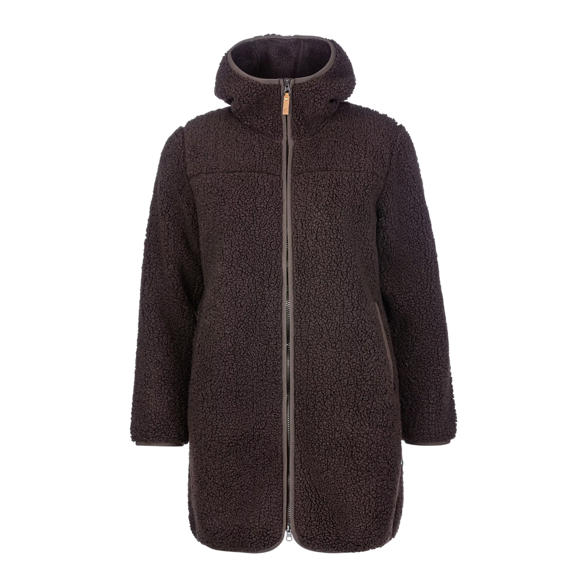 Femmes Fiona Femmes Manteau Sherpa noir café