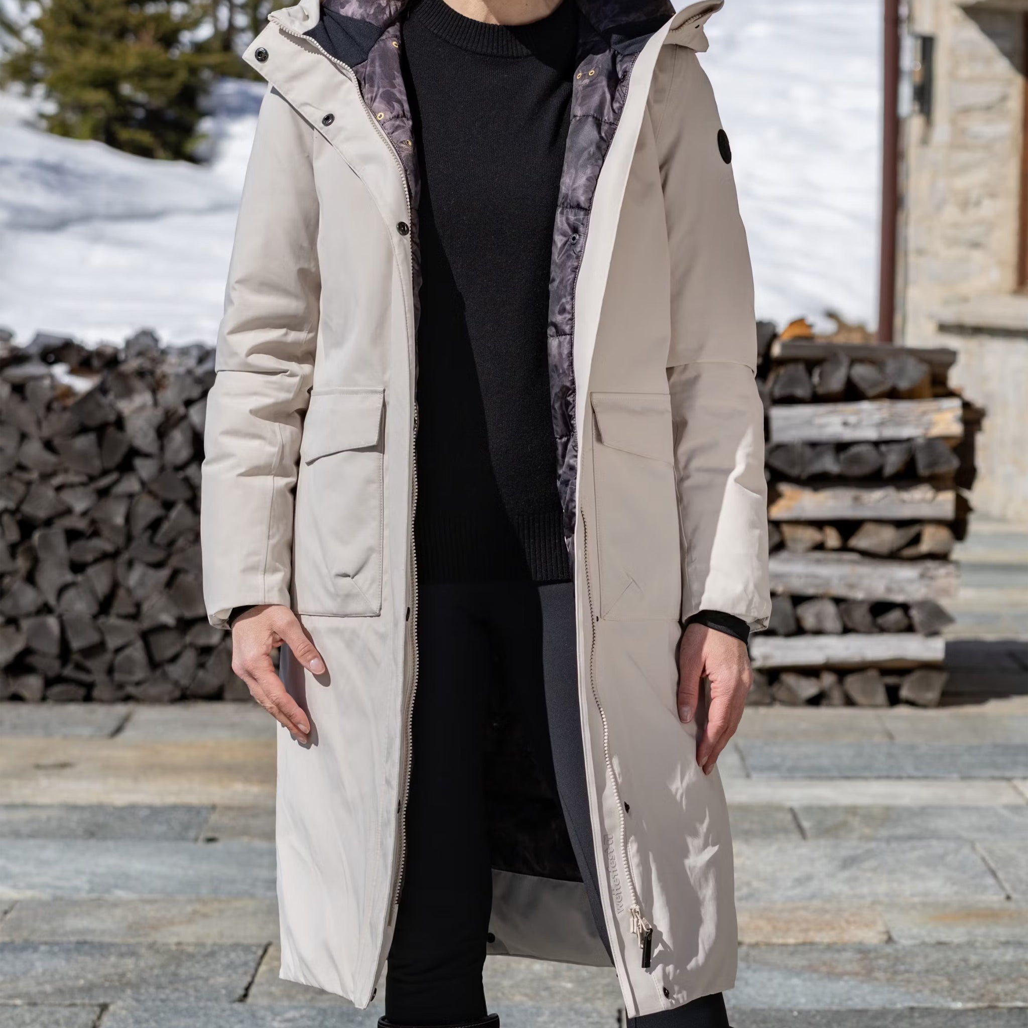 Femmes Gwen Manteau d'hiver pour femmes silver lining