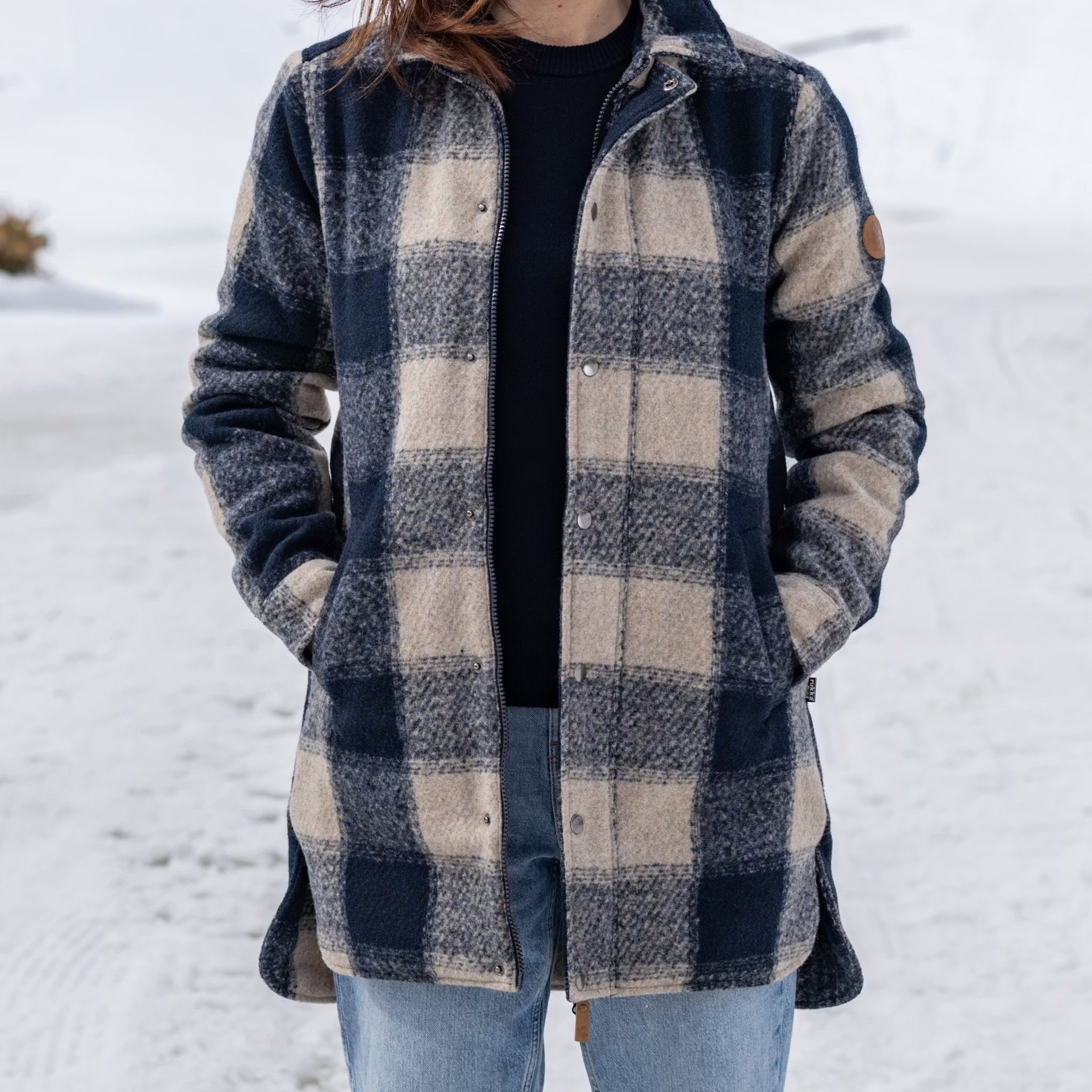 Women's jacket Marla check dark navy