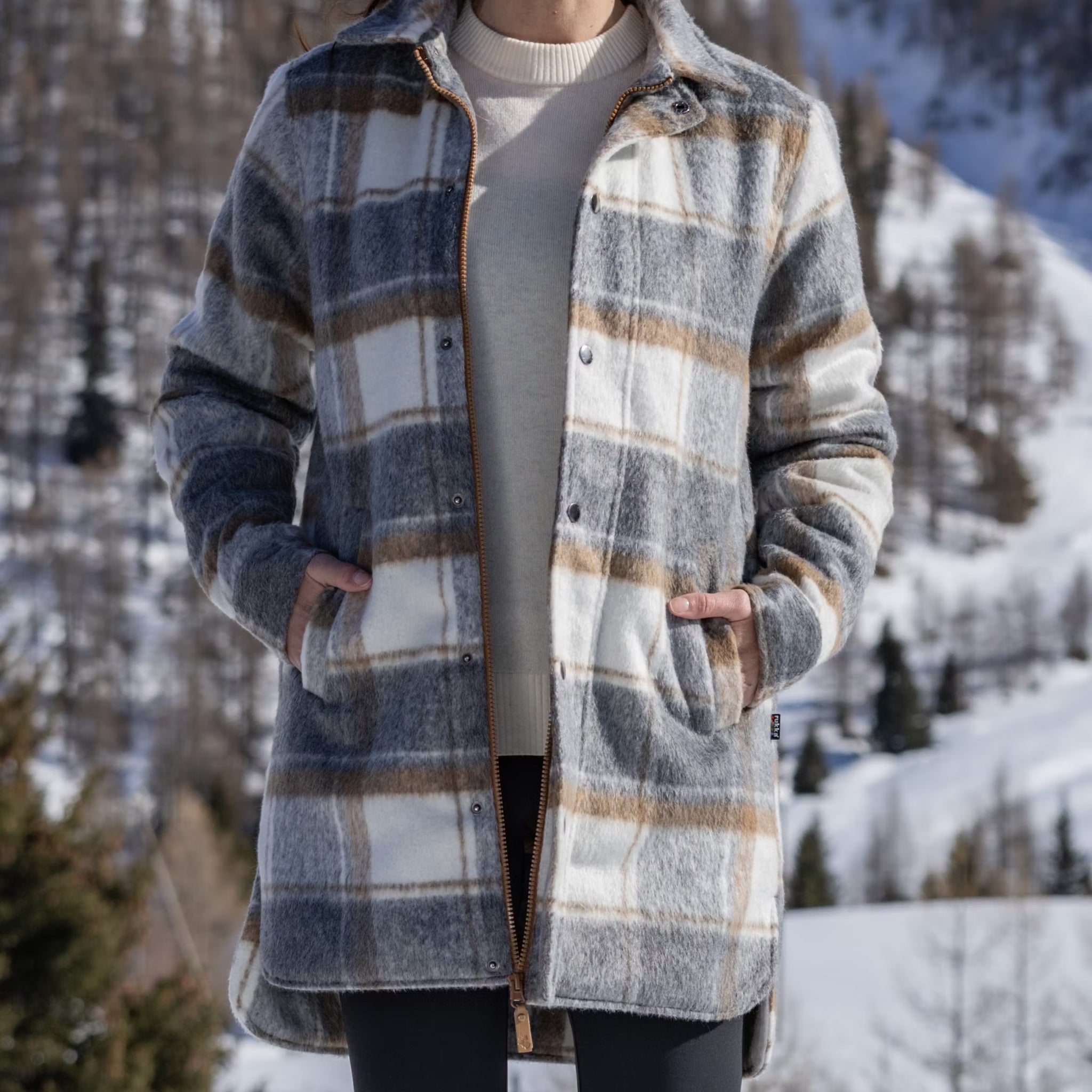 Femmes Marla Veste à carreaux grey