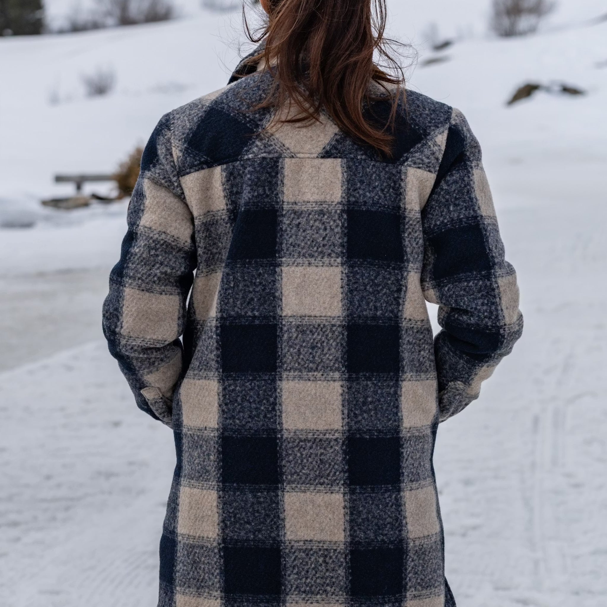 Women's jacket Marla check dark navy