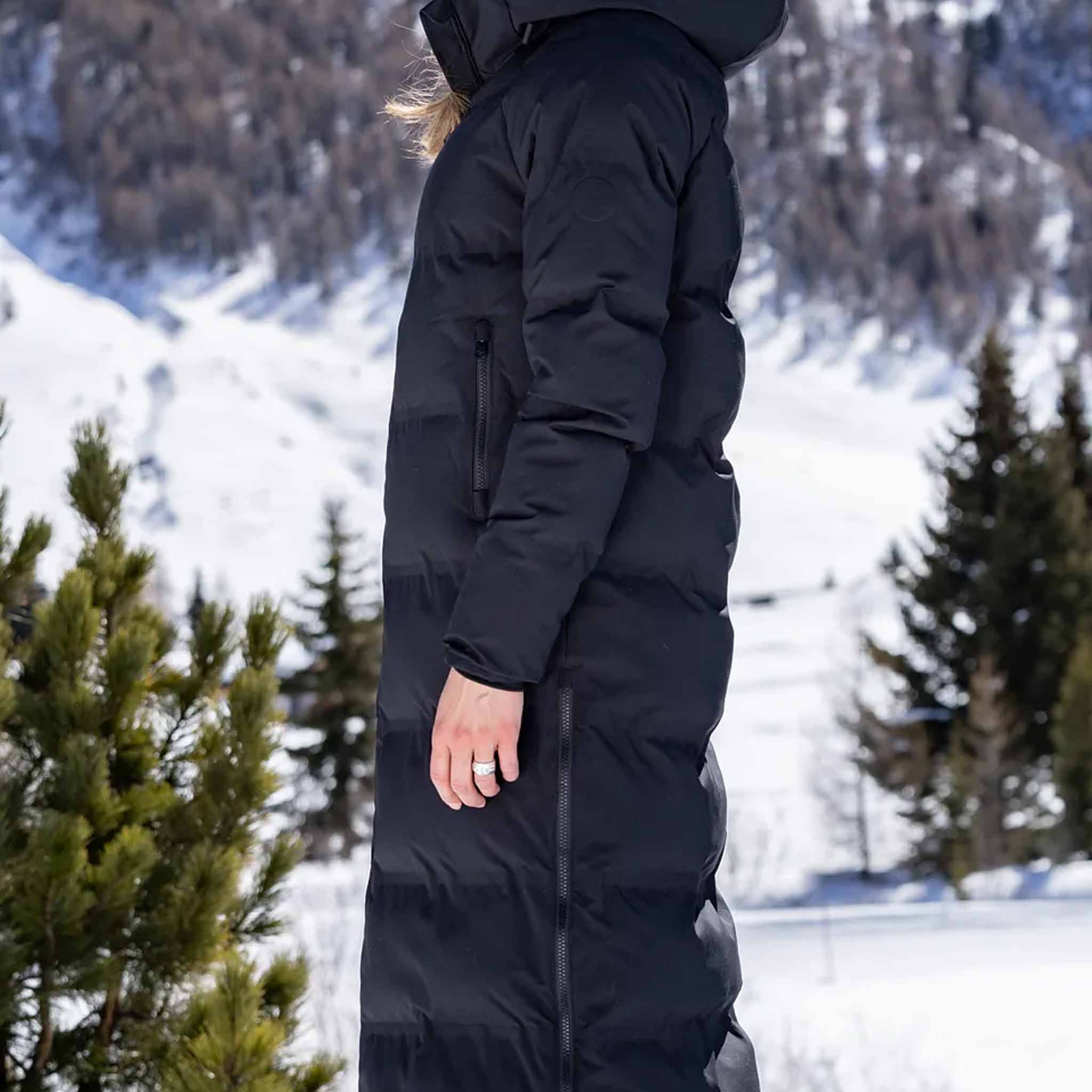 Frauen Wintermantel Vala lang black