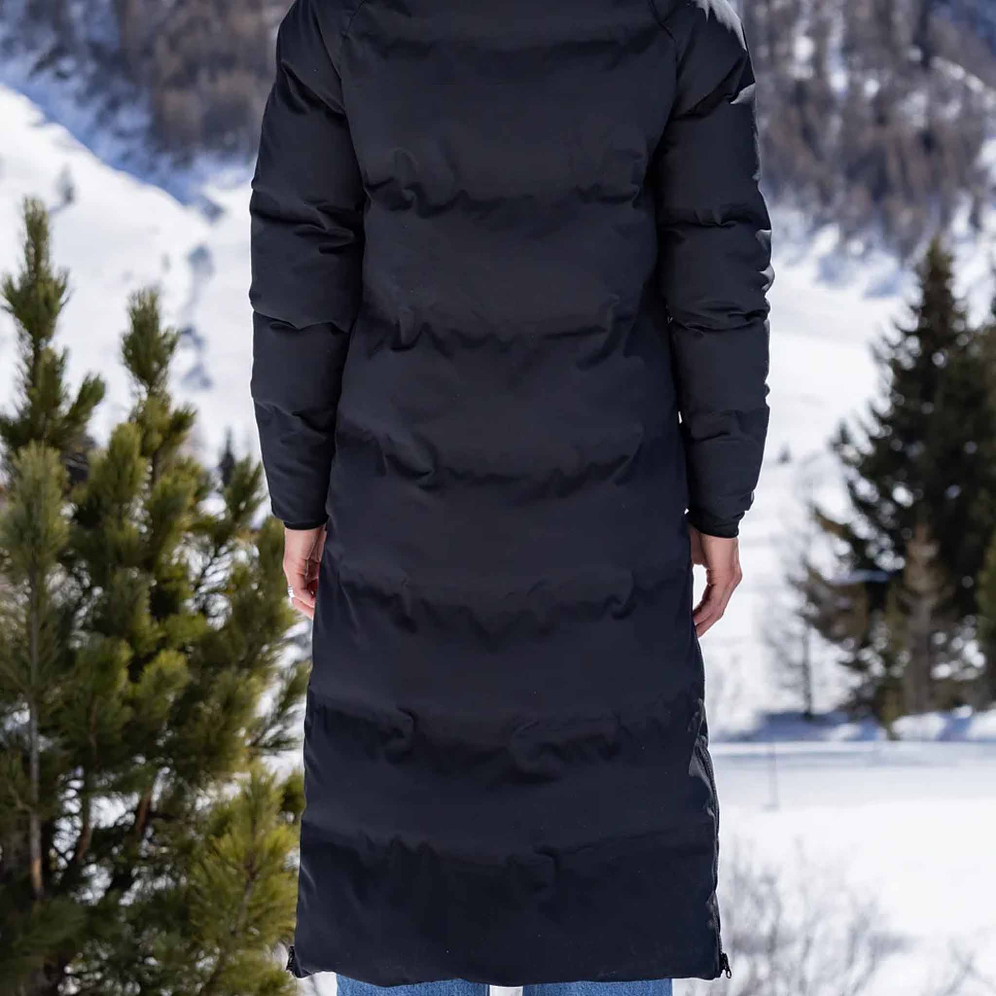 Frauen Wintermantel Vala lang black