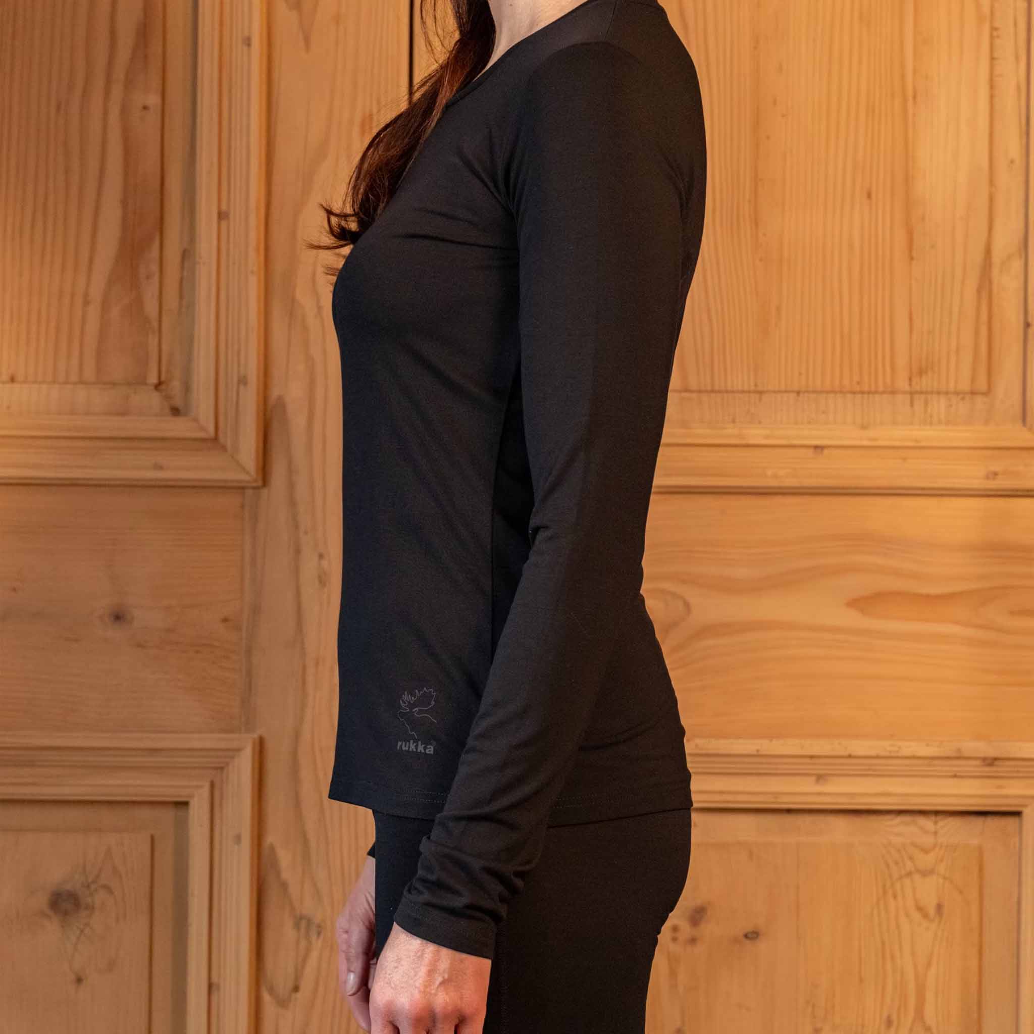Women's long sleeve shirt Vital Black