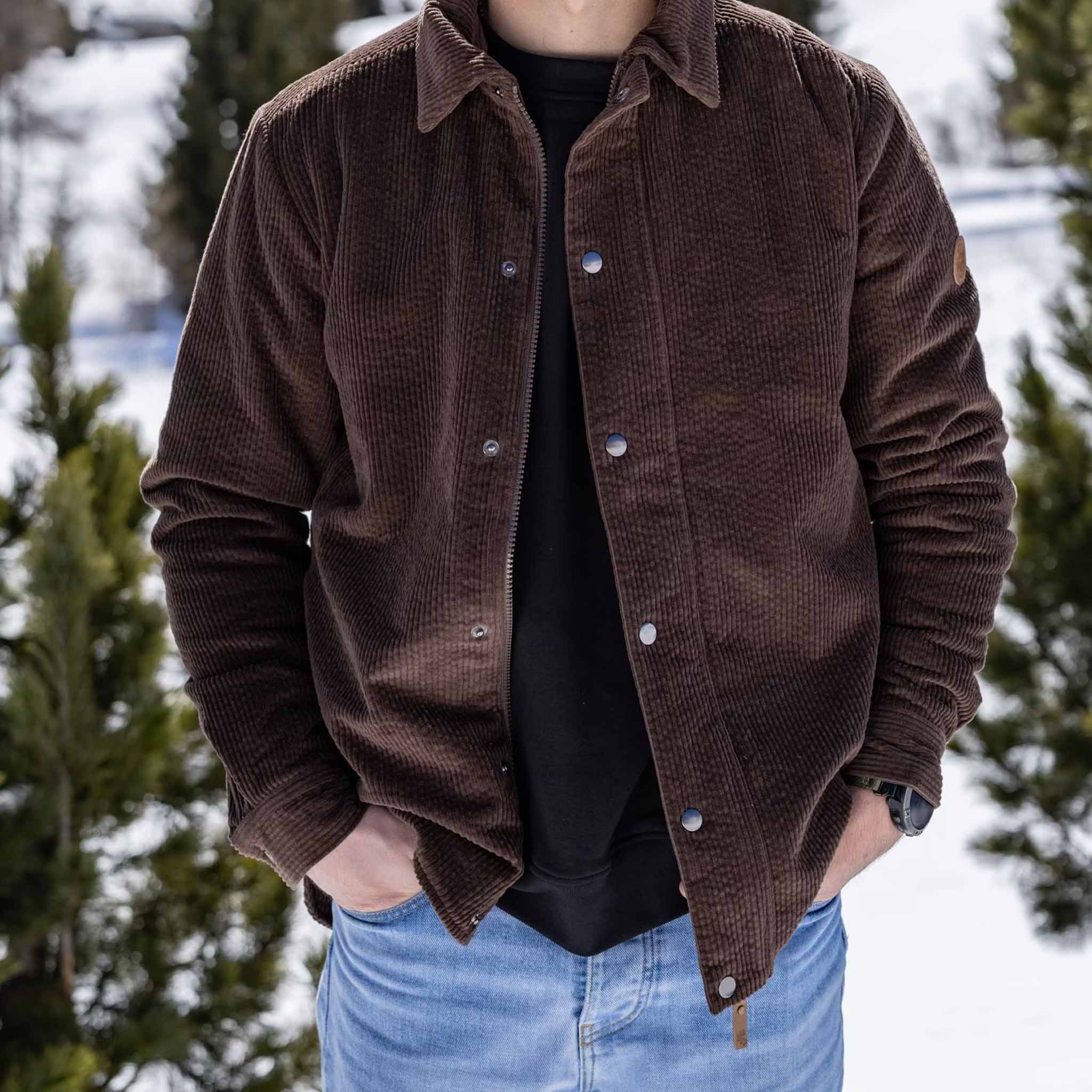 Women's Jacket Cord West Brown