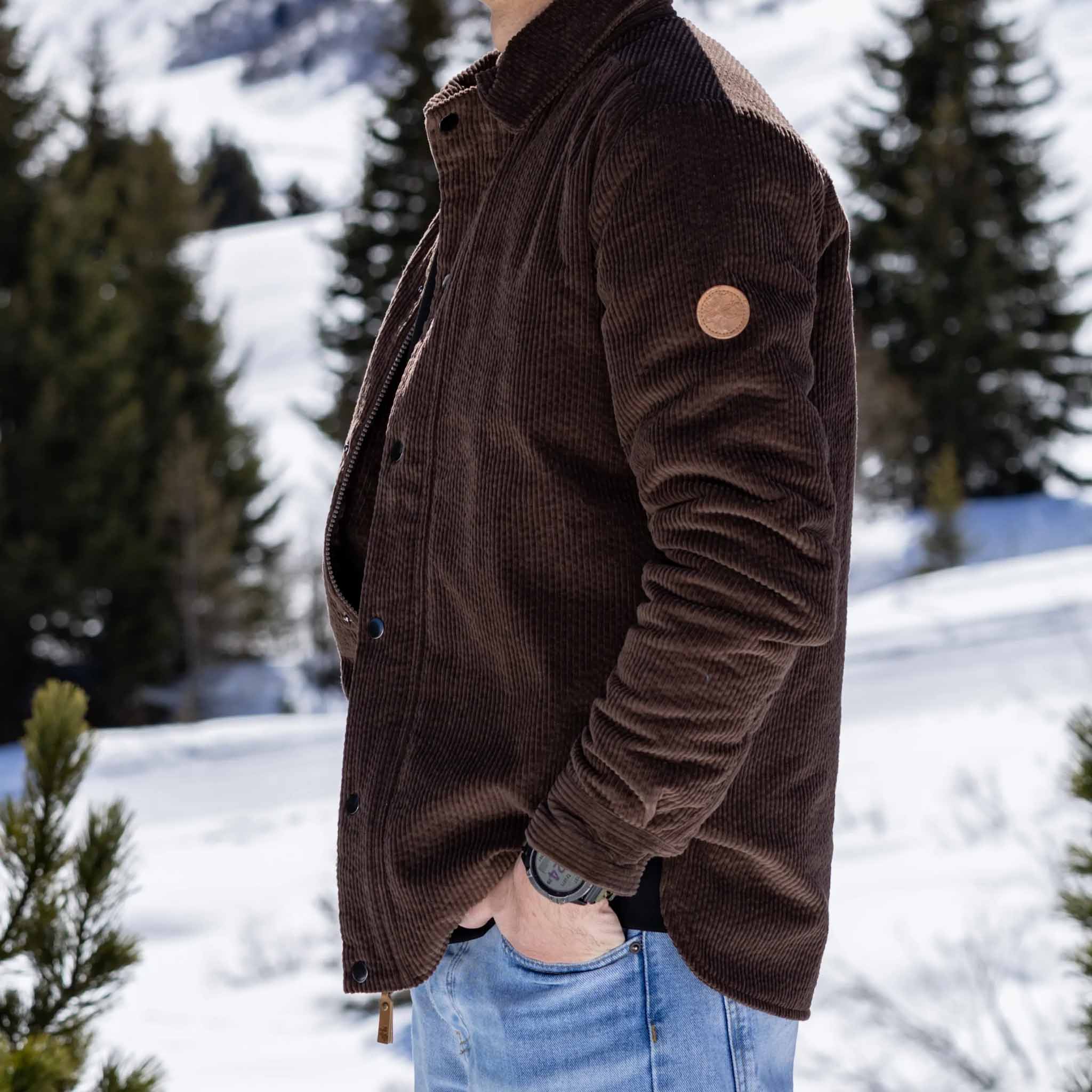 Women's Jacket Cord West Brown