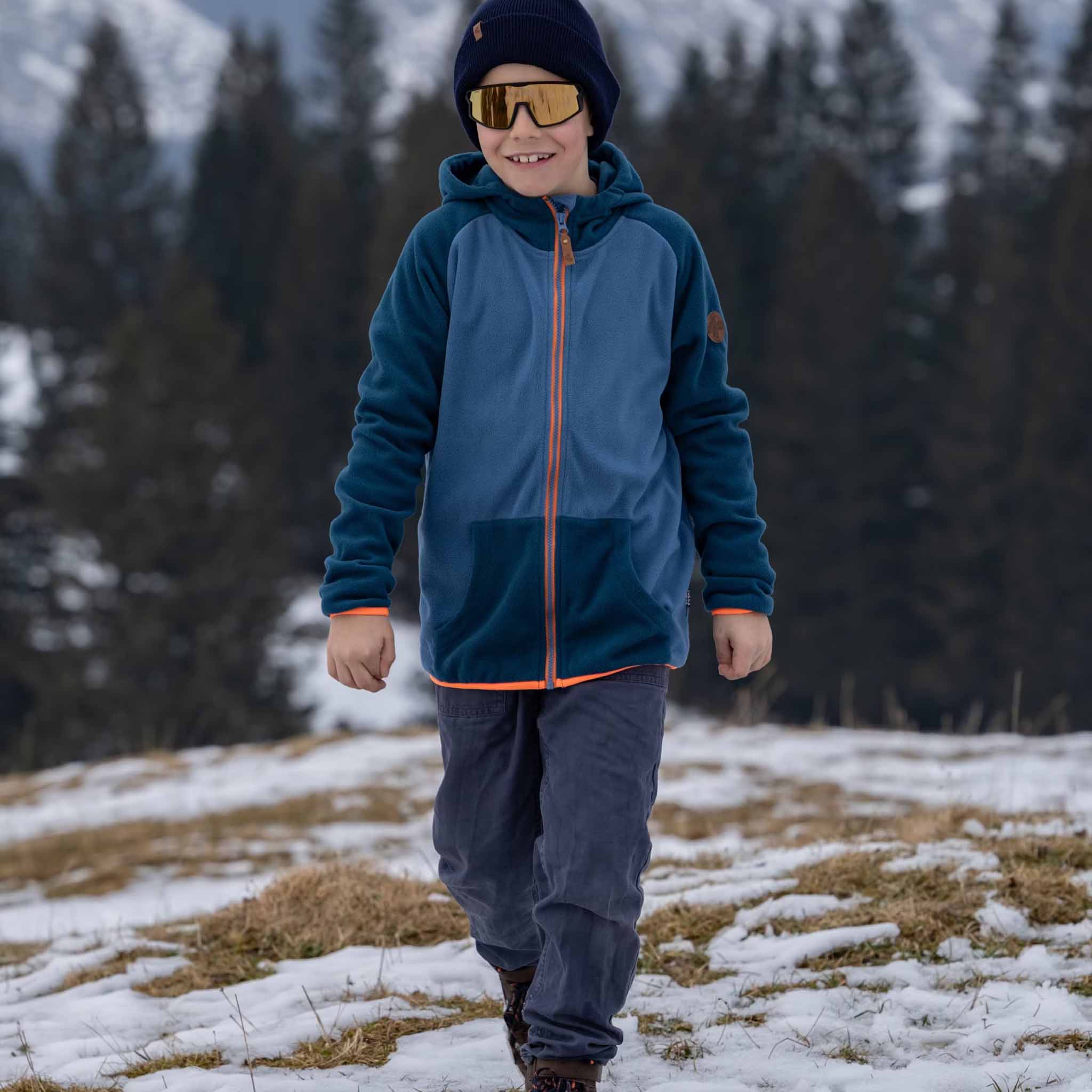 Enfants Erik Fleece Zip-Hoodie Majolica Blue