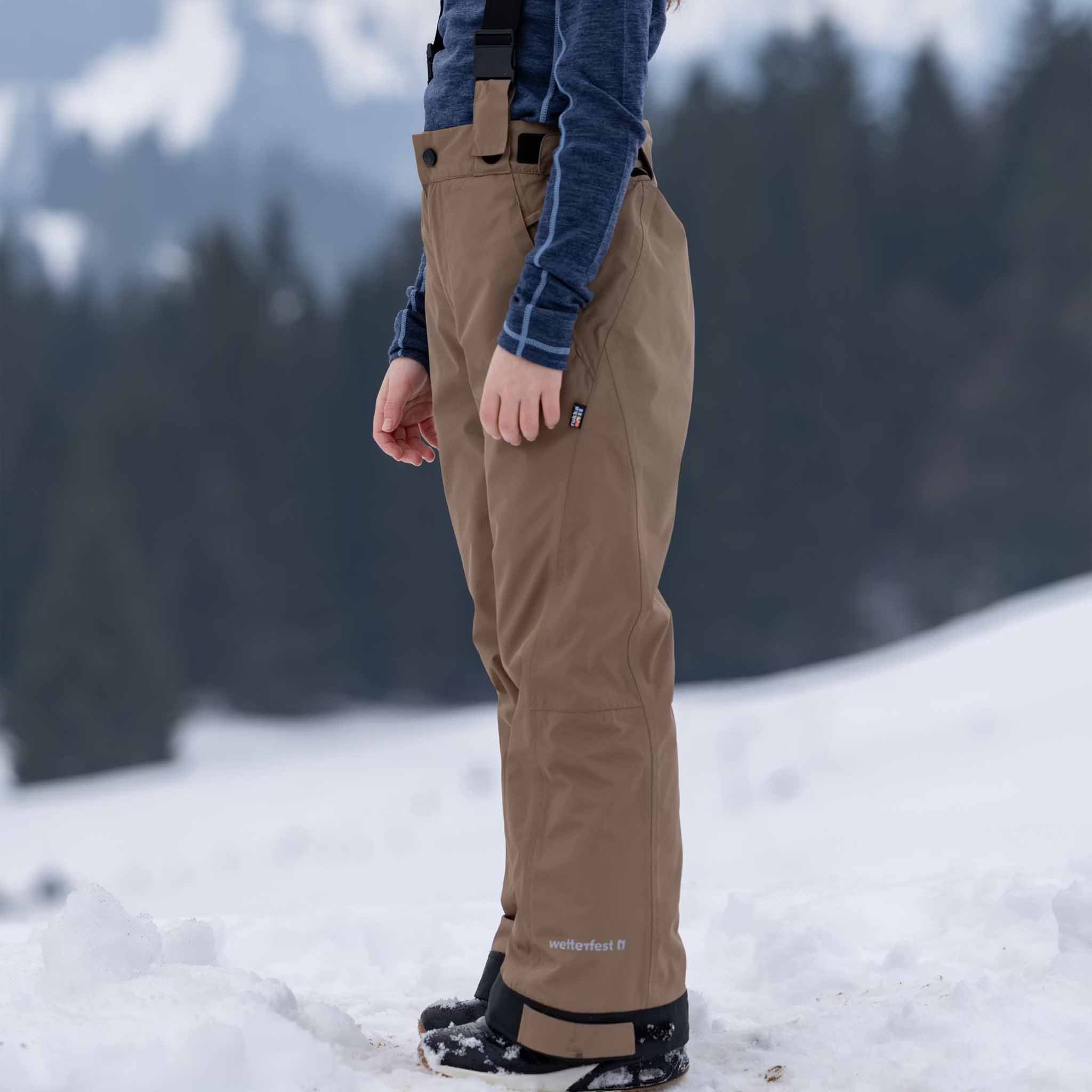 Kids Racer ski pants Shitake