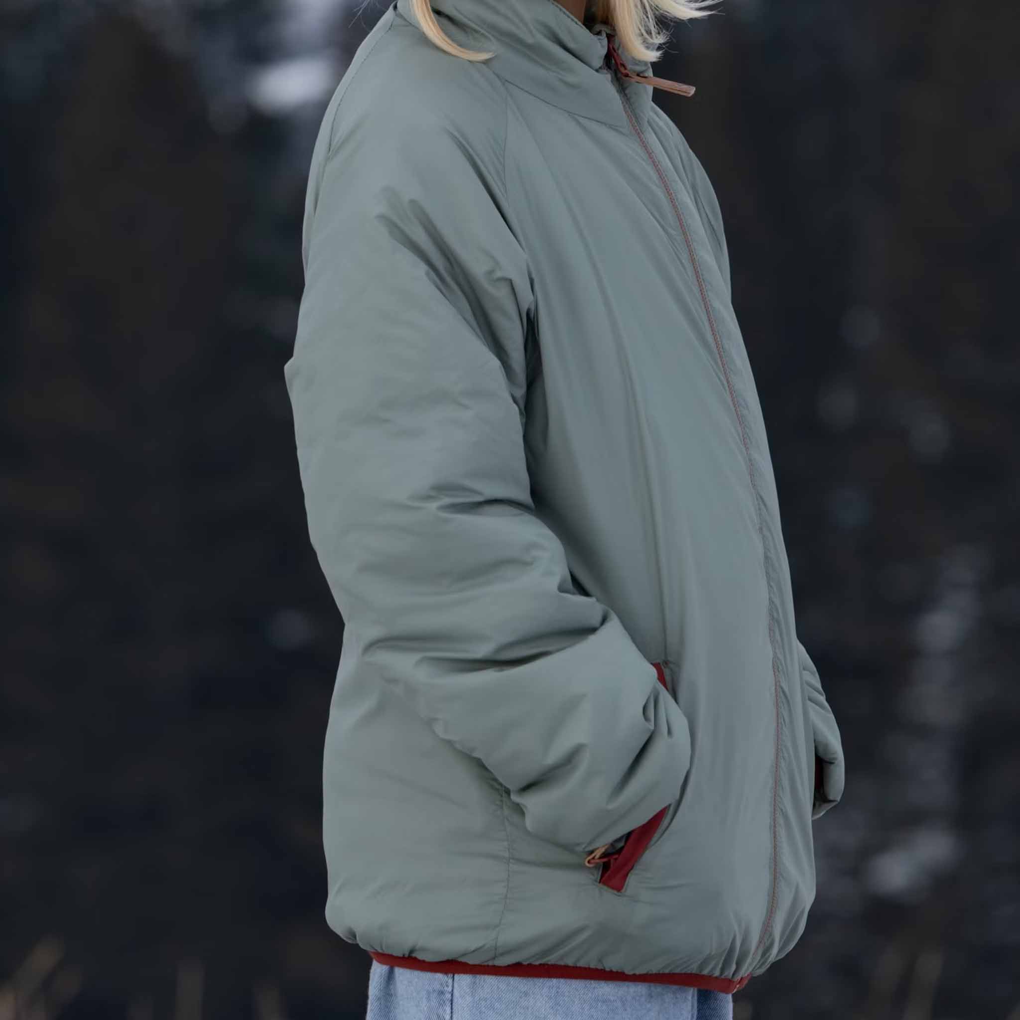 Kids quilted jacket Vida Hedge Green