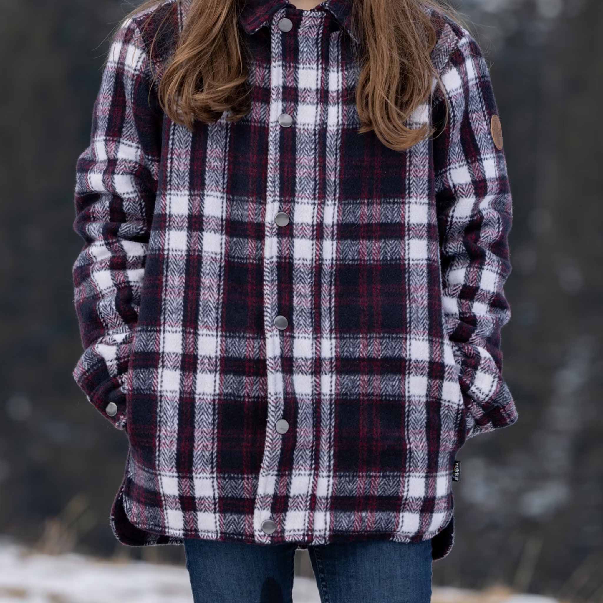 Kids Wilma fleece shirt-jacket Dark Navy