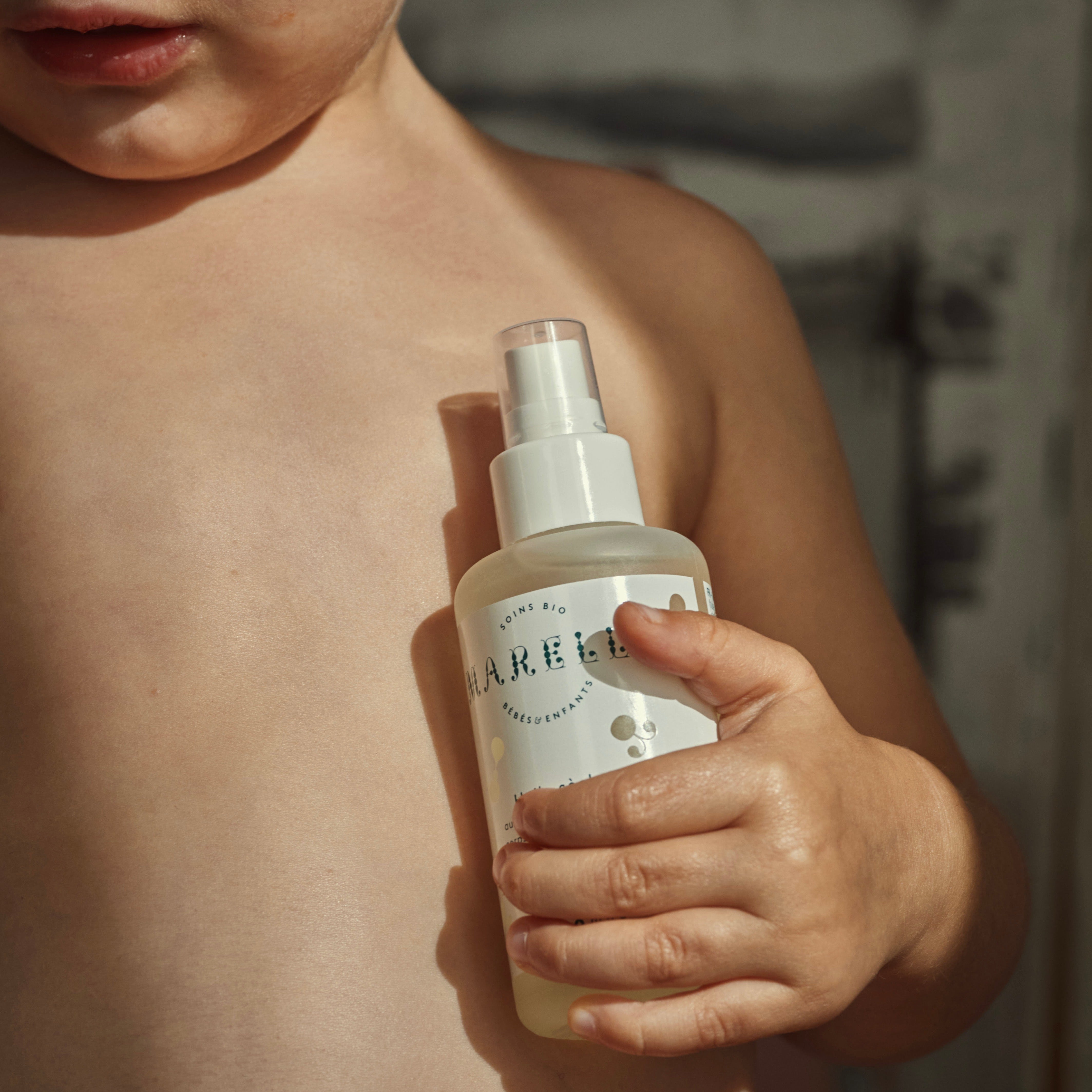 Huile sèche bio 125 ml aux huiles végétales pour le corps & le bain & le massage