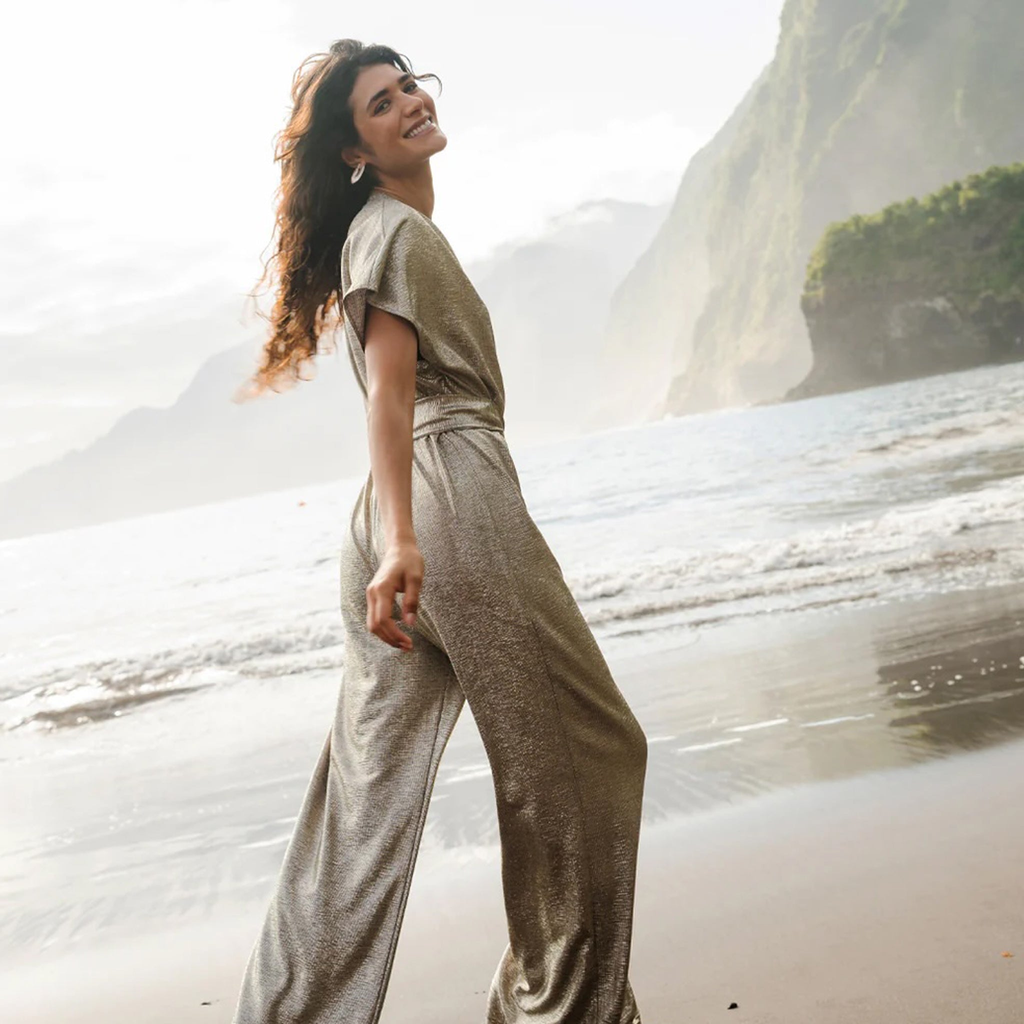 Adult Jumpsuit Fez Desert Disco Silver