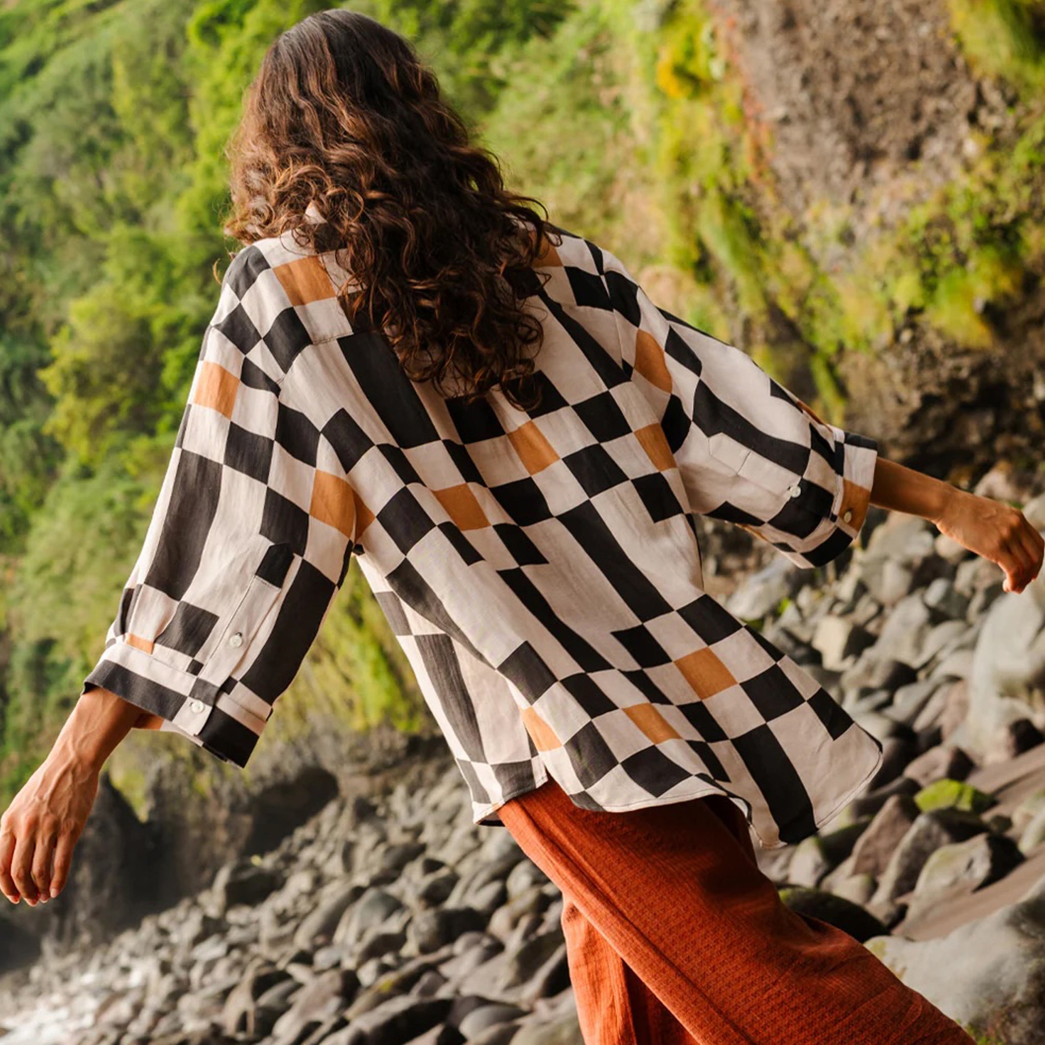 Adult Shirt Serene Porto Occre Light Black Cream