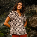 Adult blouse Orla Foxtrot Beige Brown-Black
