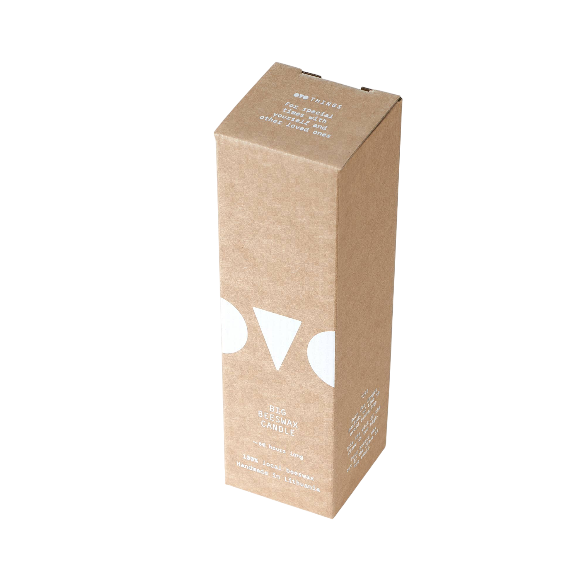 Grande bougie en cire d'abeille