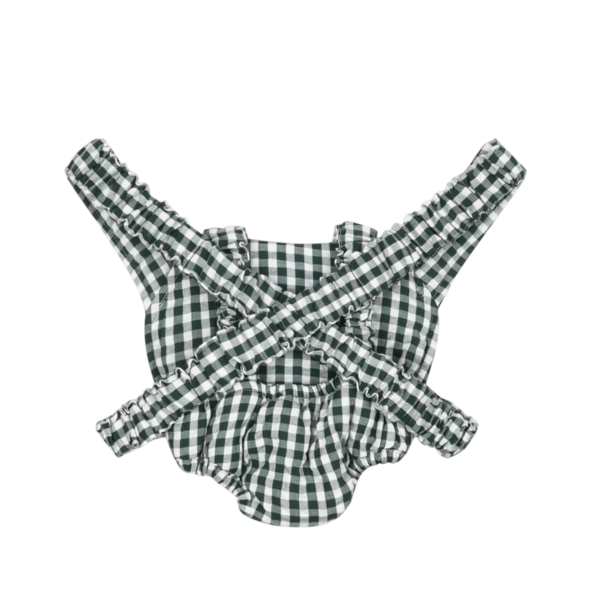 Doll carrier bag Green Check