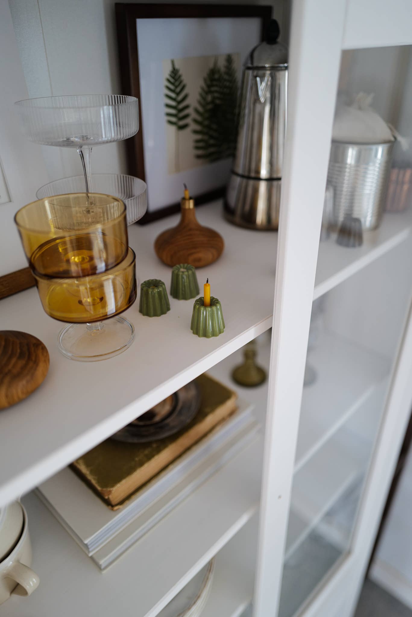 Petit bougeoir en porcelaine, blanc mat