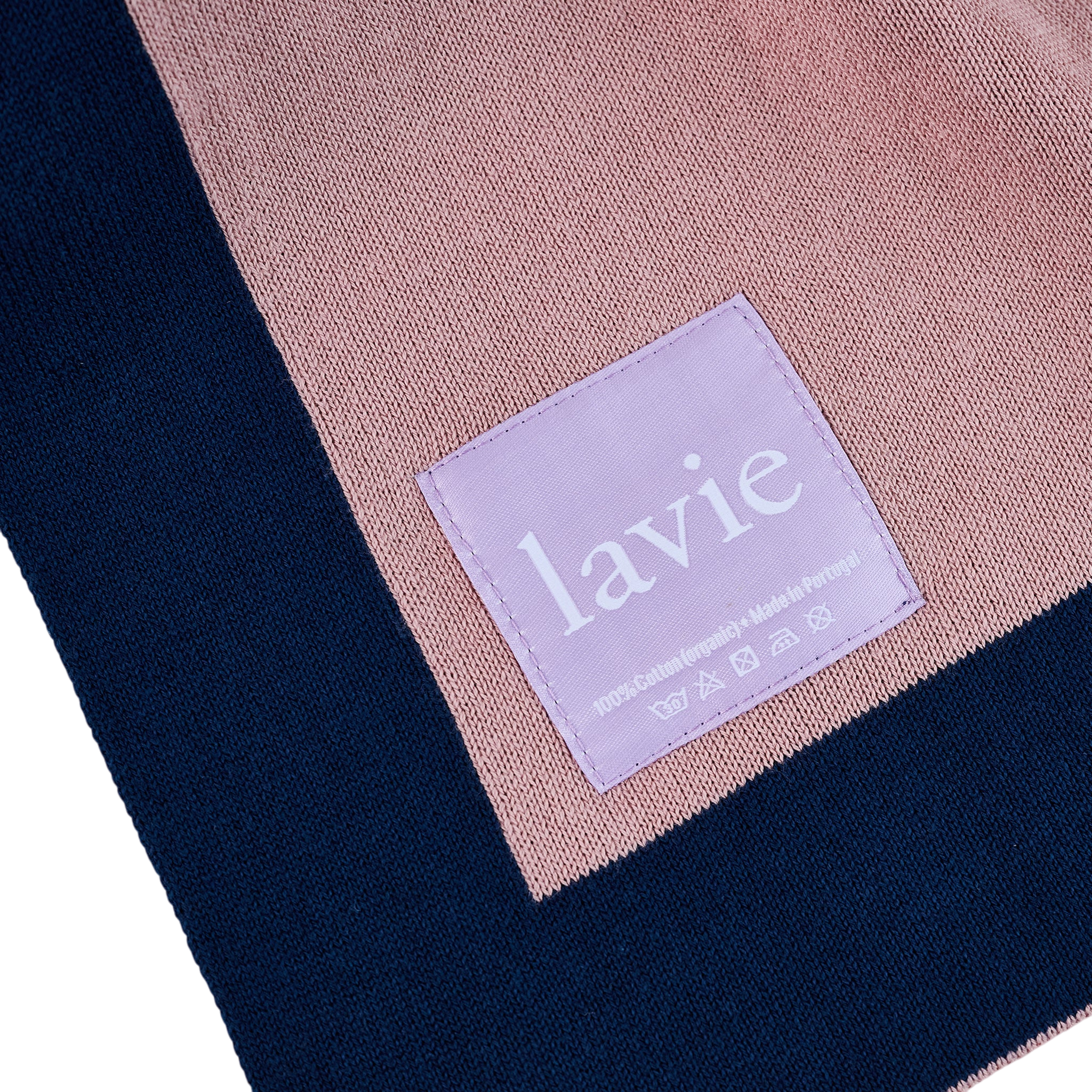 Lolla Dark Ash Rose/Indigo, Plaid 125x170 cm