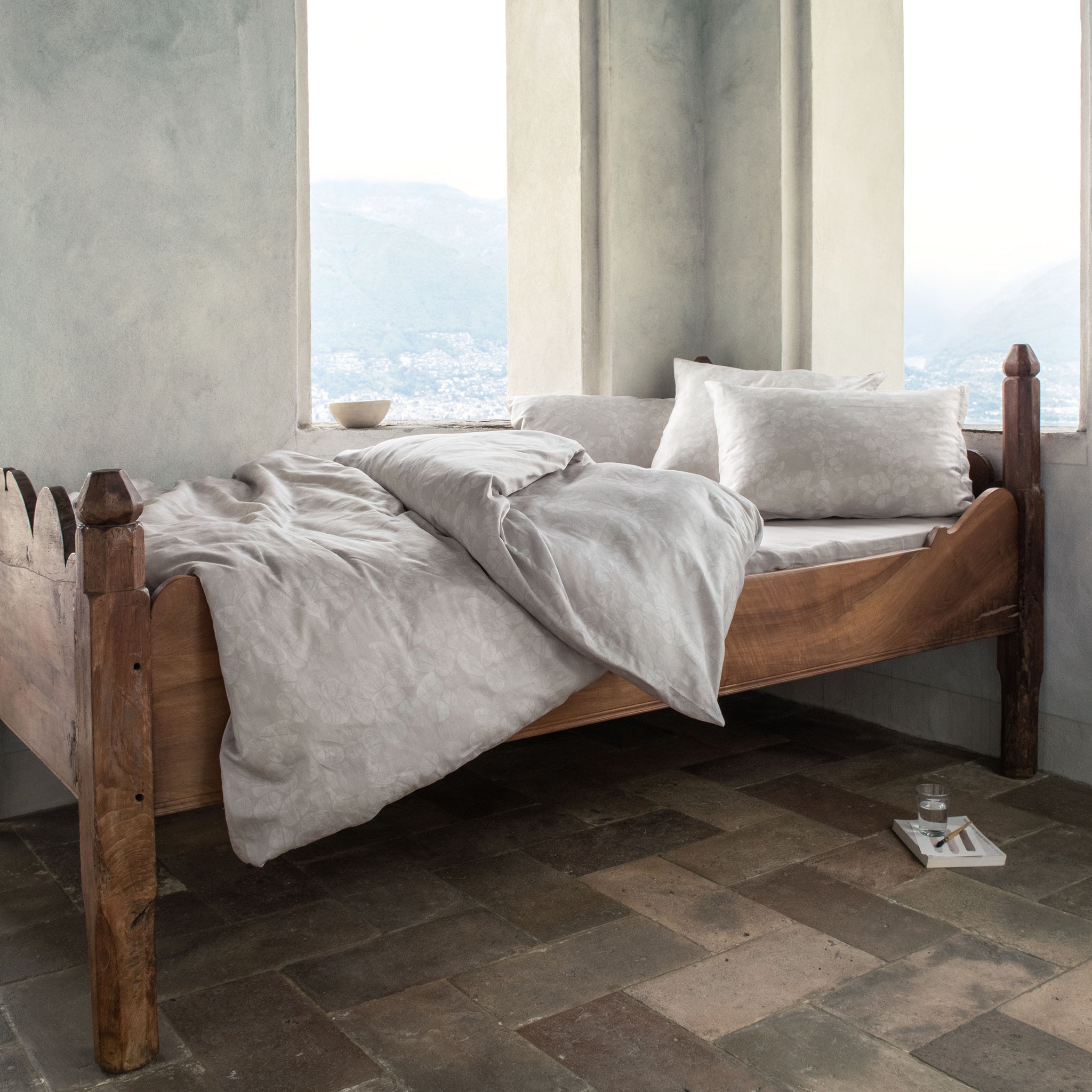 MAGGIA rose gray / fog, Housse de couette 160x210 cm