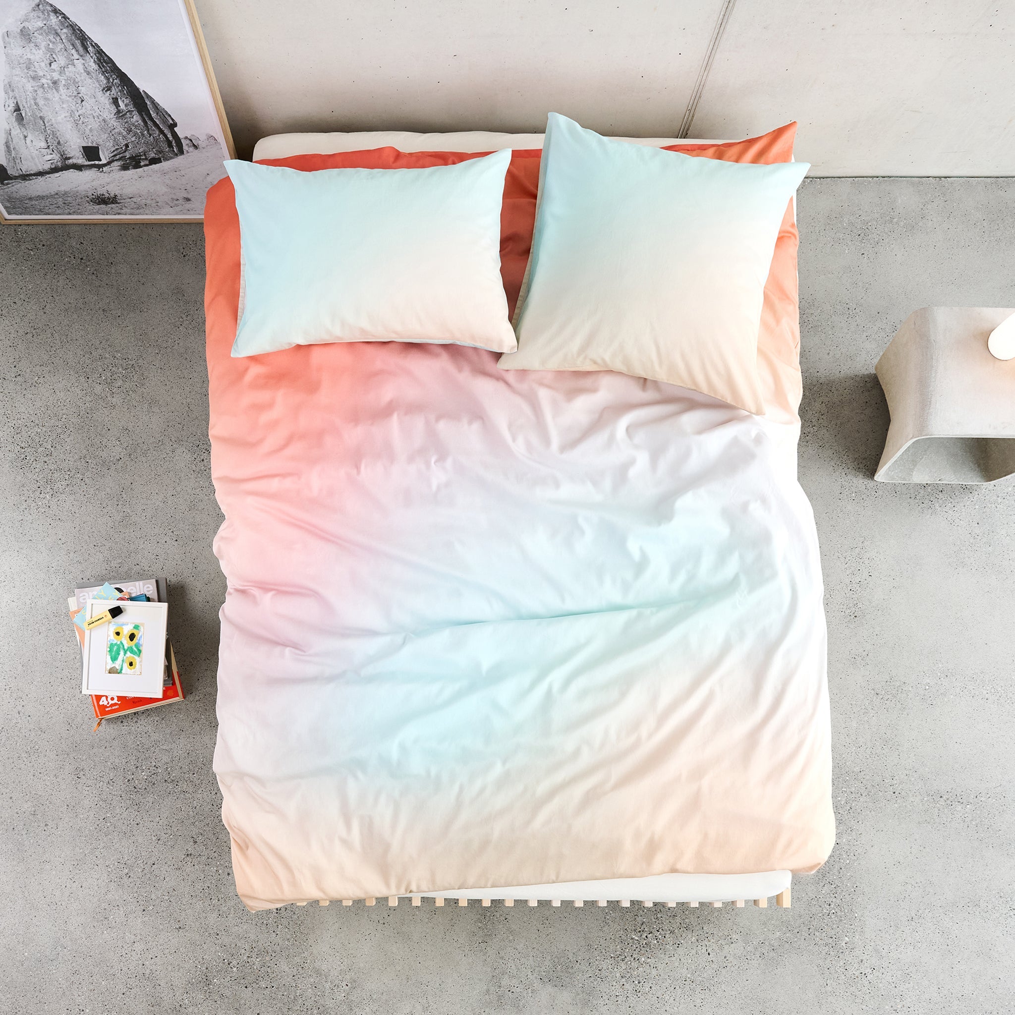 Paul Coral/Mint, comforter cover 240x220 cm