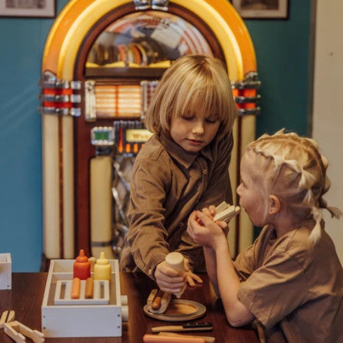 Stand à hot-dogs en bois