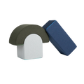 Set de blocs de construction souples Ramba Zamba + Halli Moss / Sky / Midnight