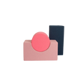 Soft building block set Remmi Demmi + Halli Blush / Pink / Midnight