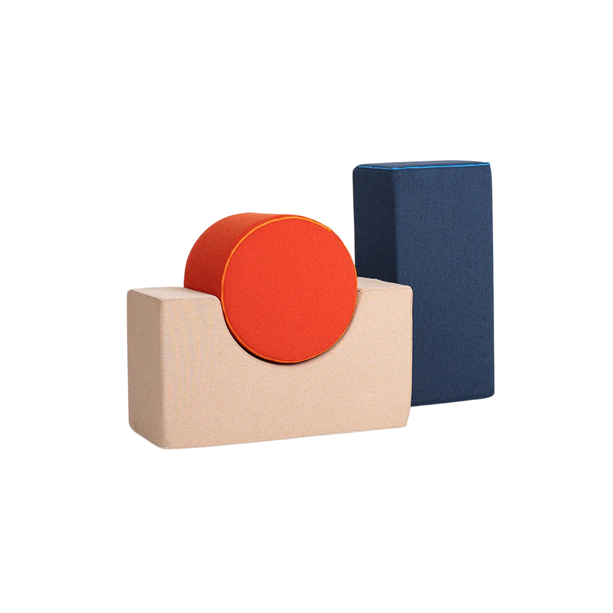 Soft building block set Remmi Demmi + Halli Sand / Pumkin Red / Midnight