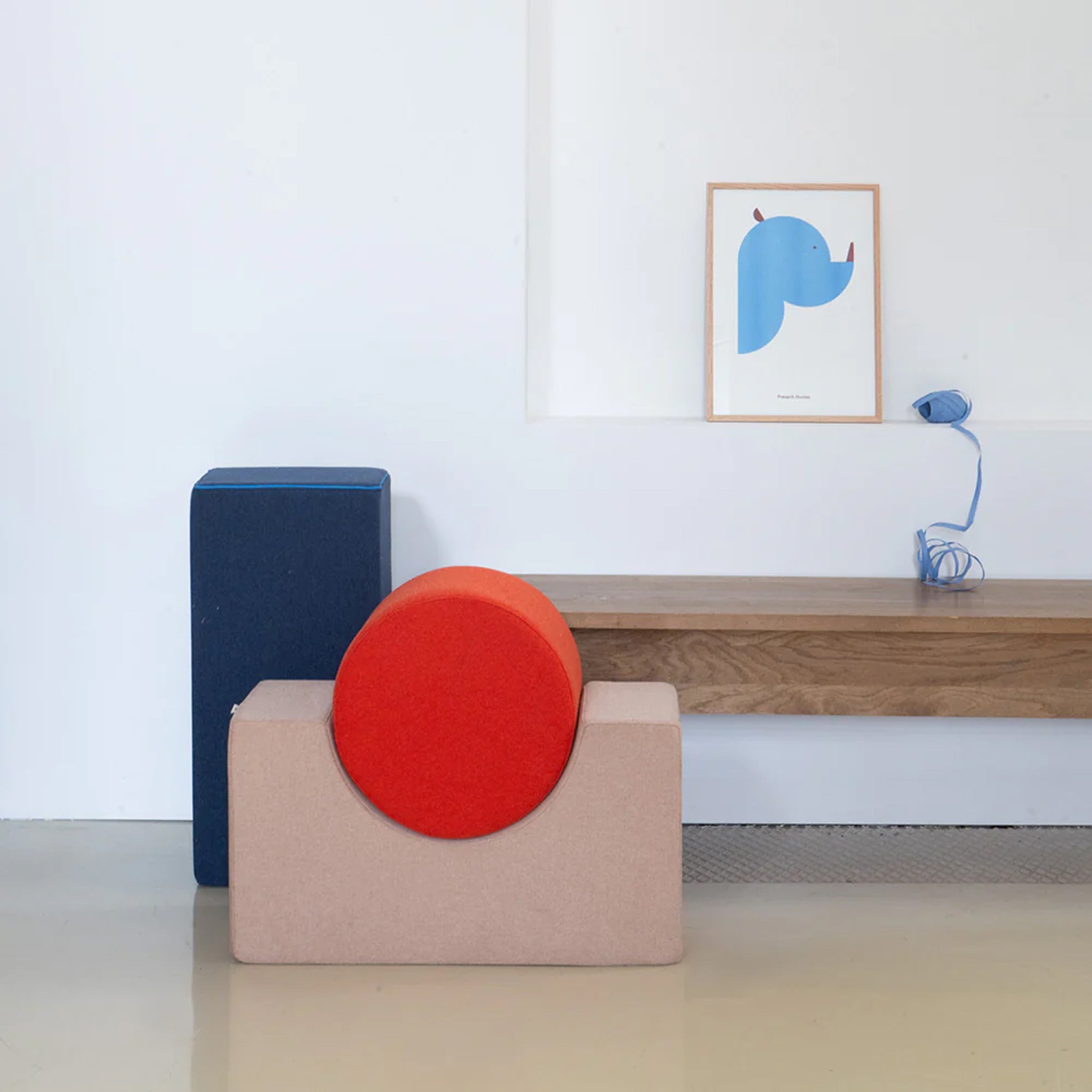 Set de blocs de construction souples Remmi Demmi + Halli Sand / Pumkin Red / Midnight