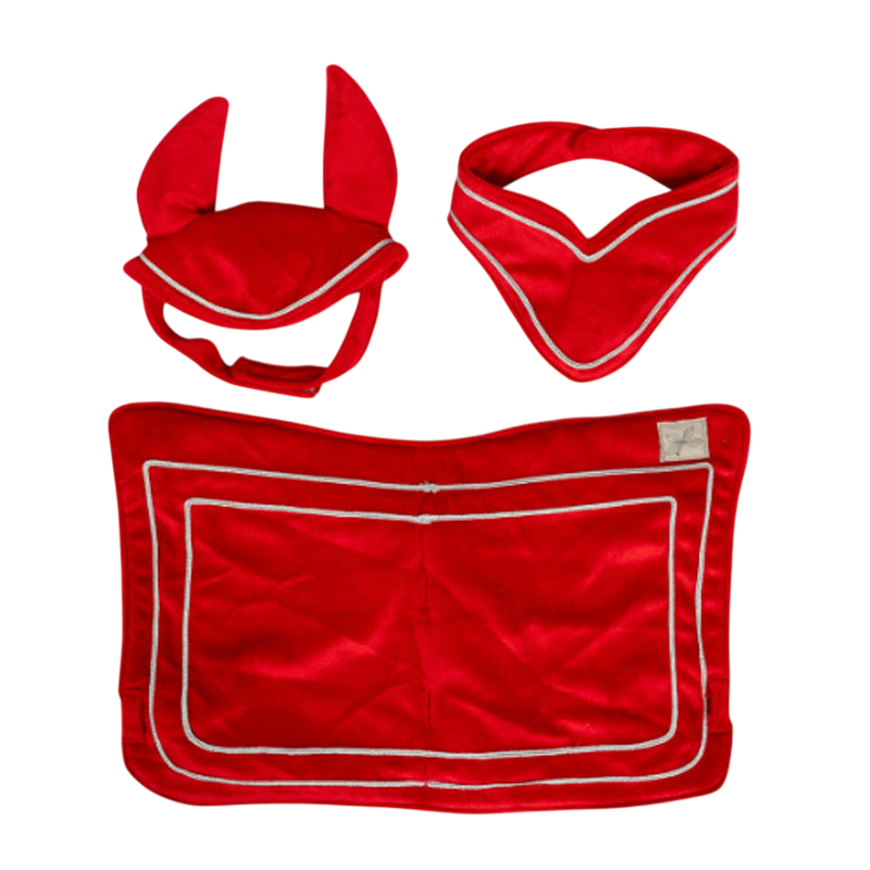 Show set for hobby horses - red