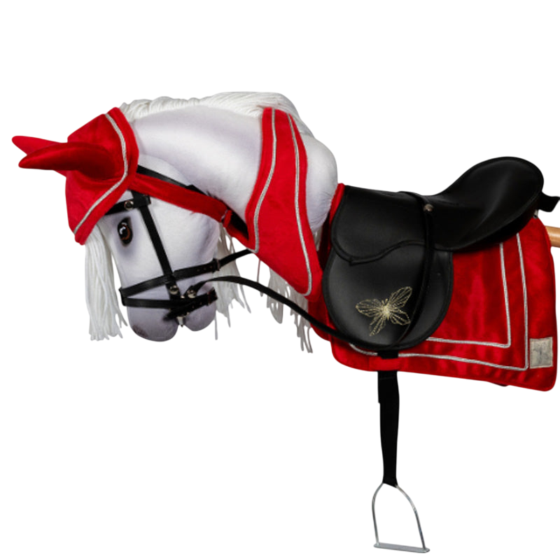 Show set for hobby horses - red