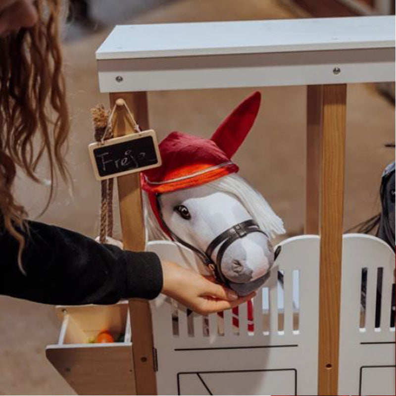 Show set for hobby horses - red