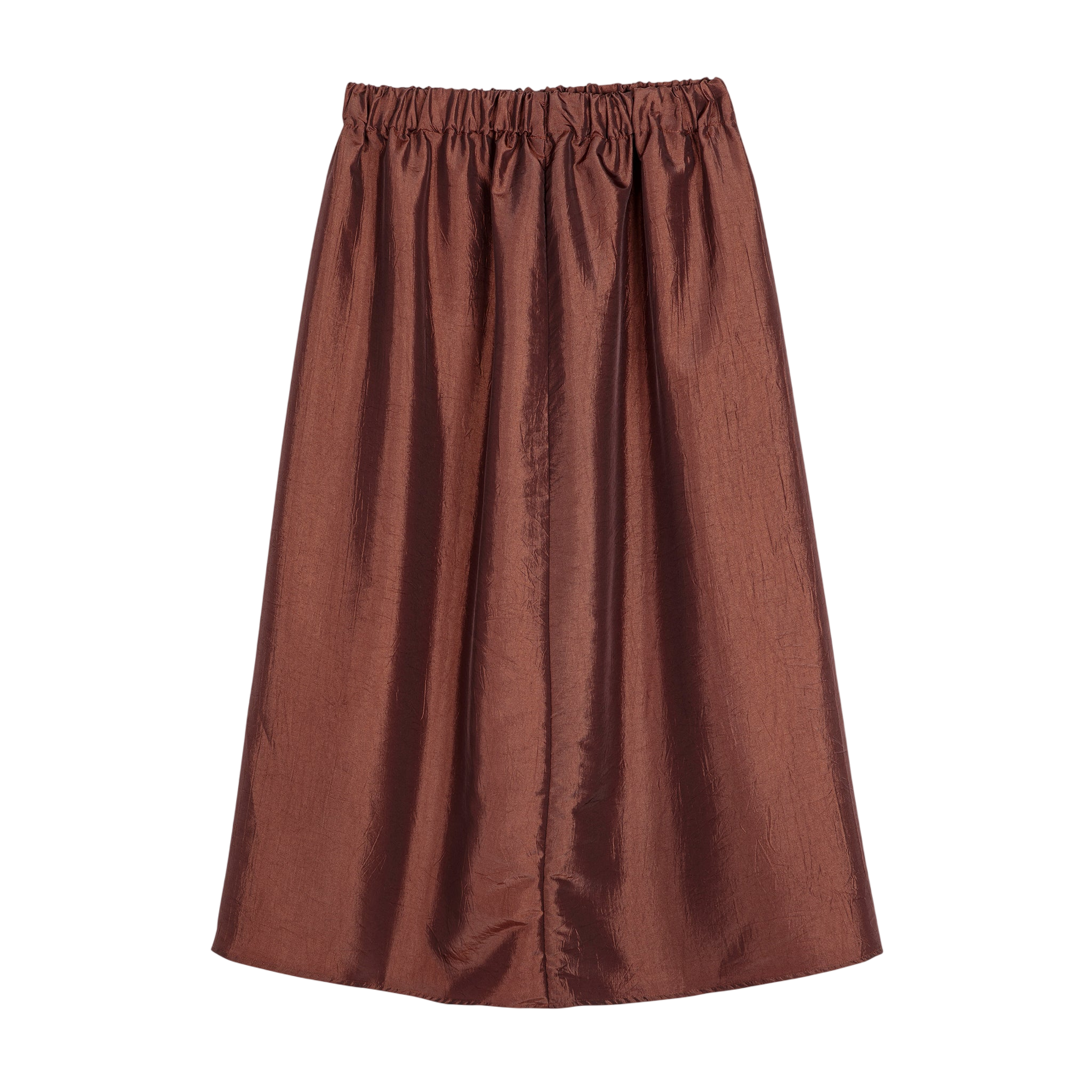 Jupe adulte Midi Tafetan Marron foncé