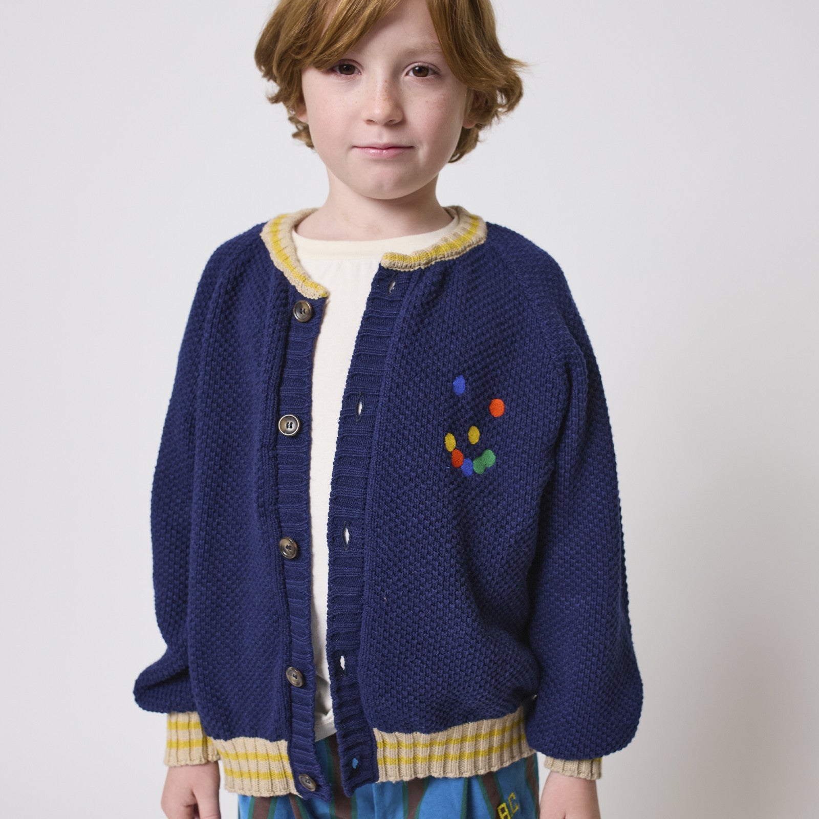 Strickjacke Fun Face Navy Blue