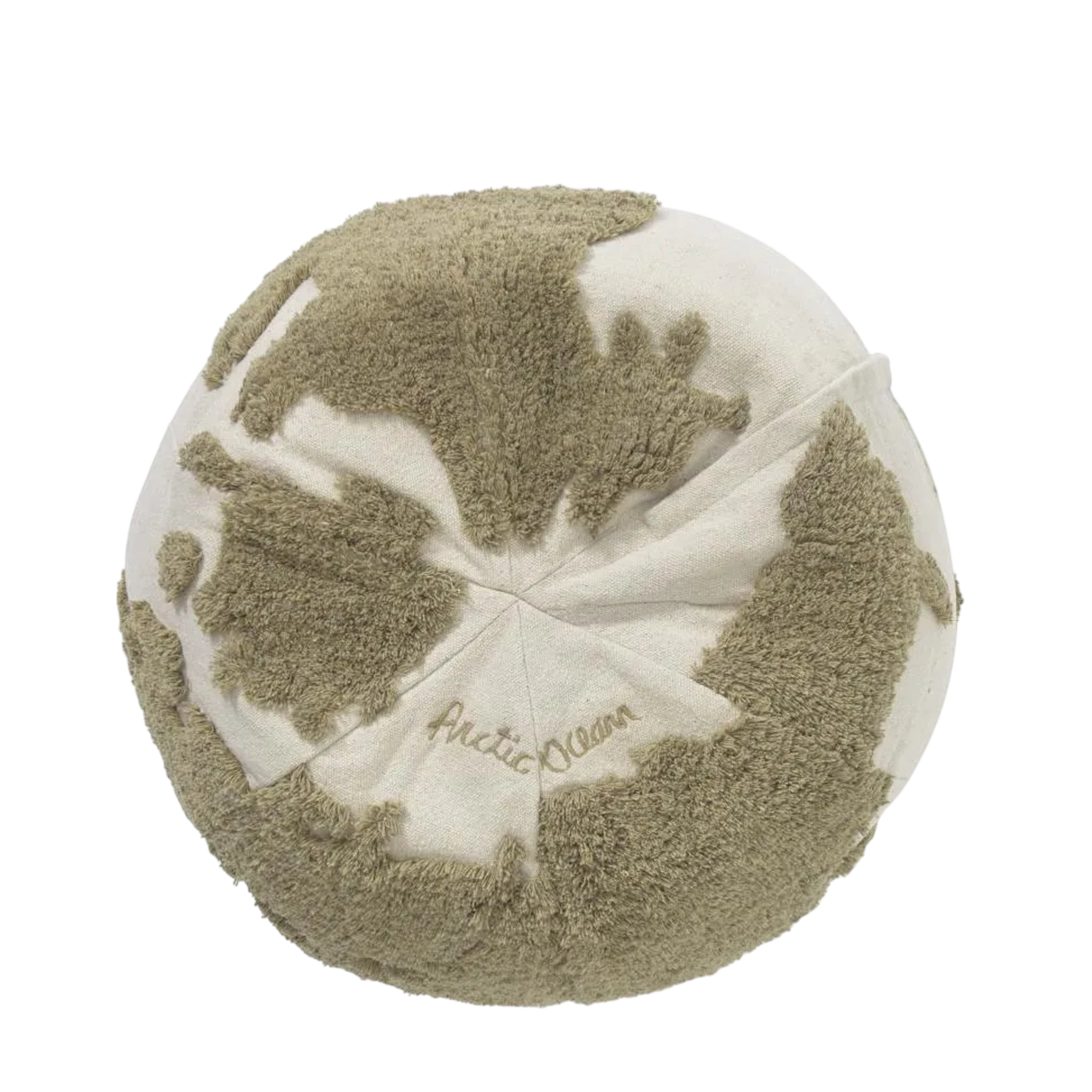 Pouf World Map rugcycled