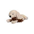 Chien en peluche avec deux chiots