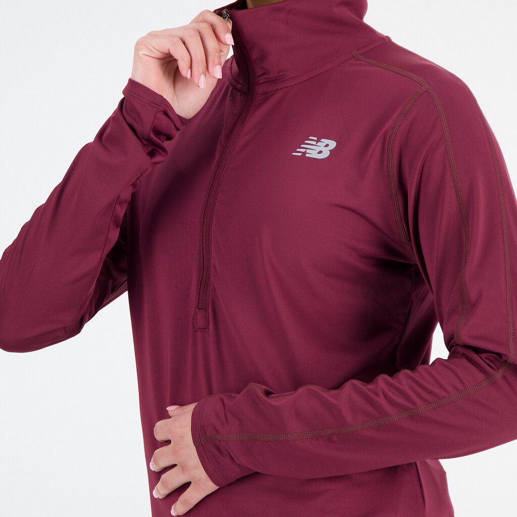 Maillot à manches longues Accelerate Half Zip burgundy